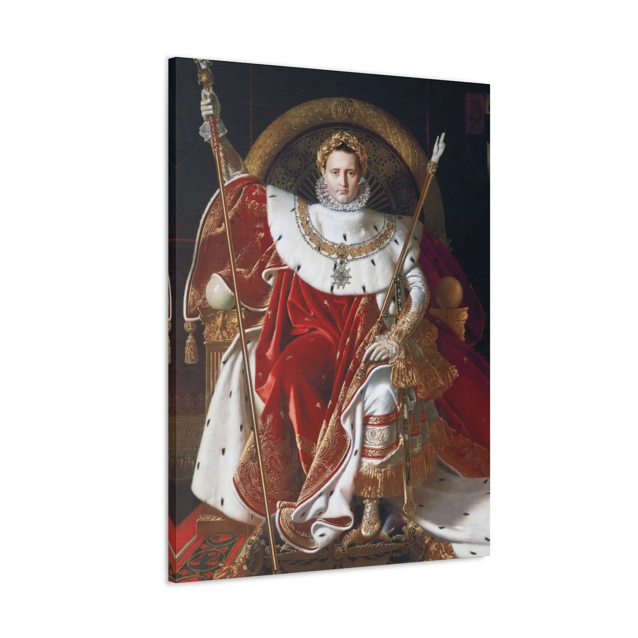 Napoleon I on His Imperial Throne Canvas Gallery Wraps - Image 9
