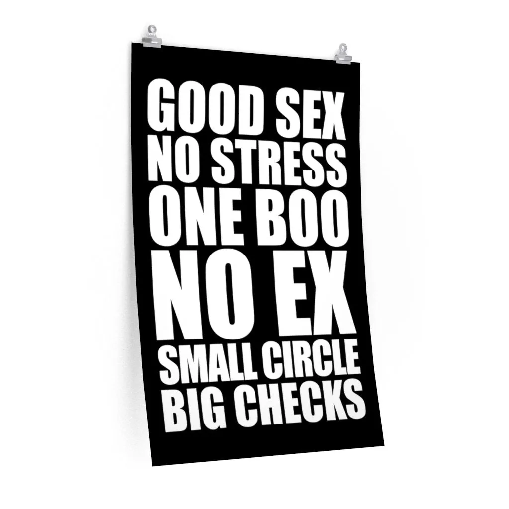 No stress One Boo No ex Small Circle Big Checks Premium Posters - Image 4
