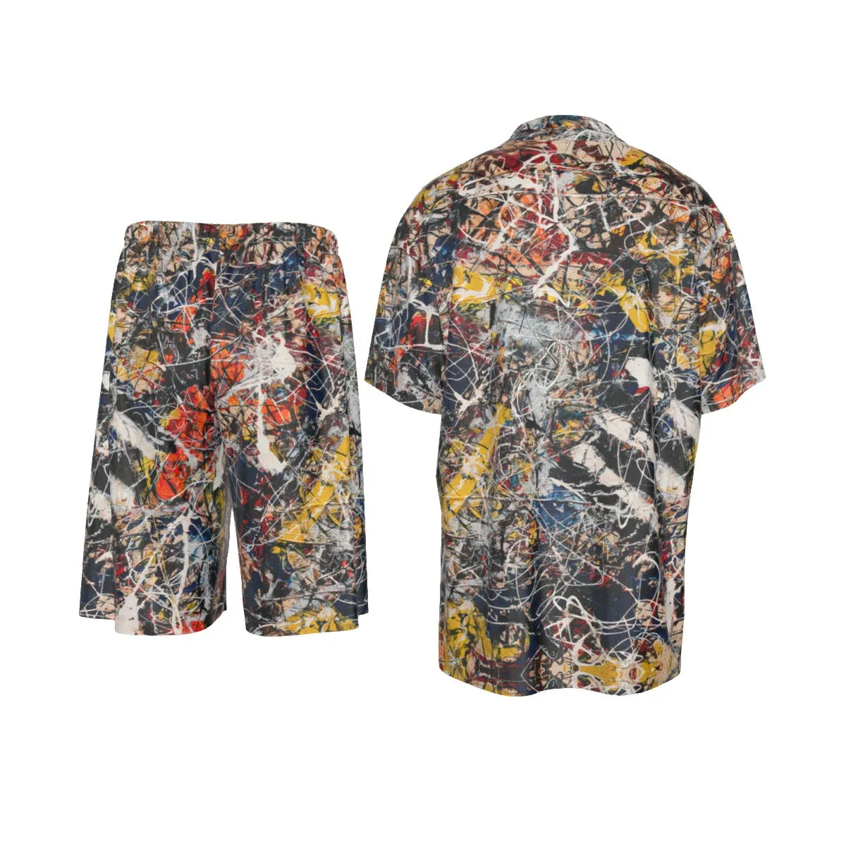 Number 17A by Jackson Pollock Silk Shirt Suit - Image 2