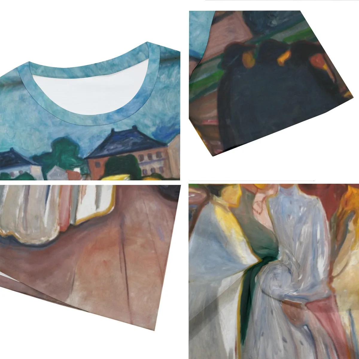 On the Bridge by Edvard Munch T-Shirt - Image 3