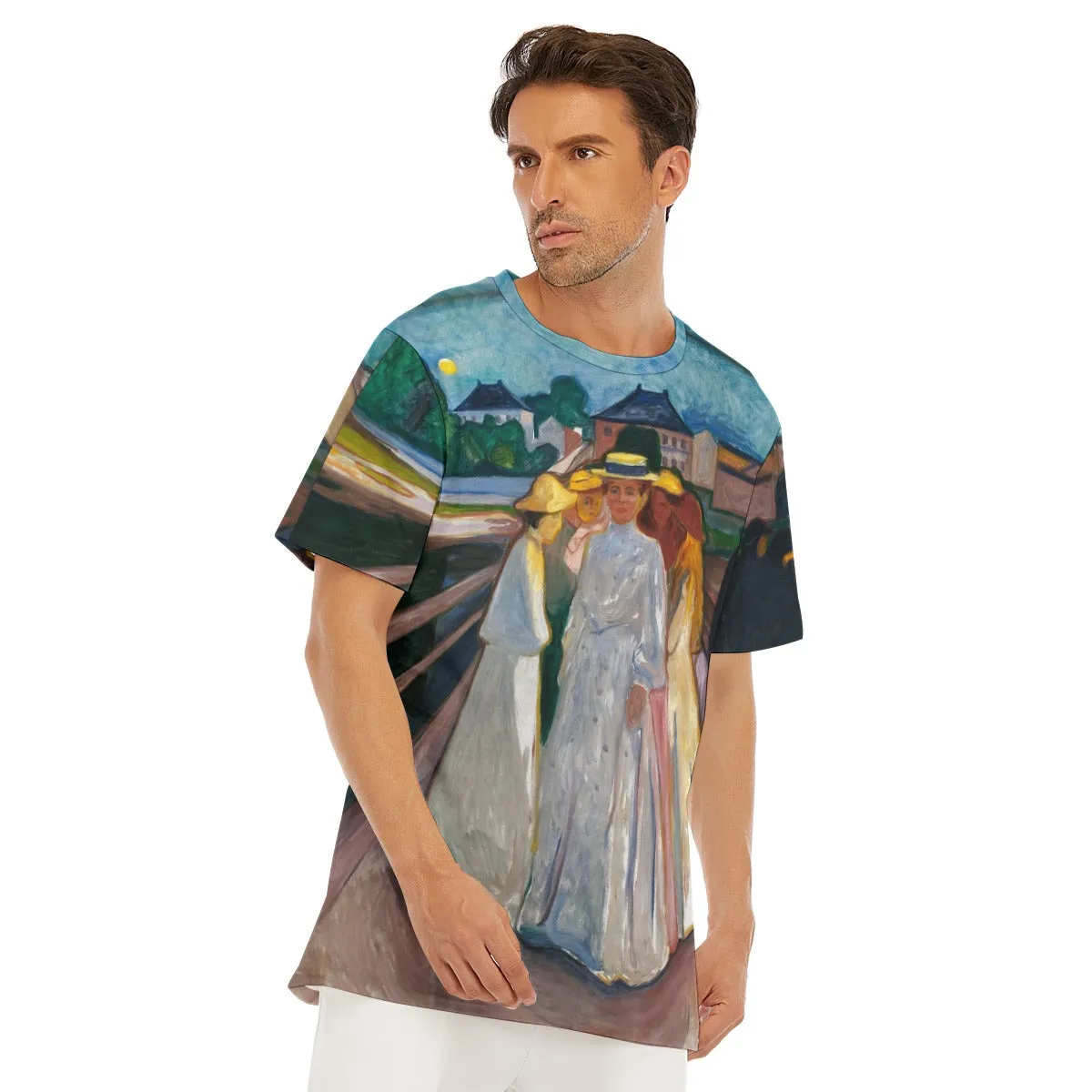 On the Bridge by Edvard Munch T-Shirt - Image 5