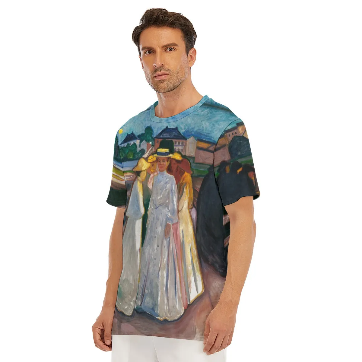 On the Bridge by Edvard Munch T-Shirt - Image 6