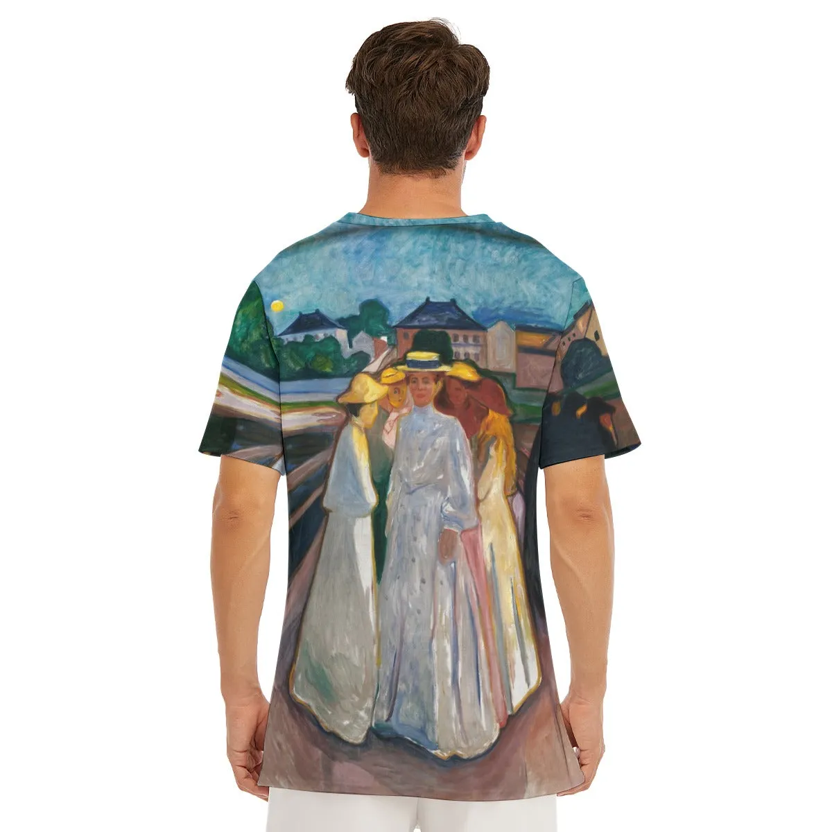 On the Bridge by Edvard Munch T-Shirt - Image 7