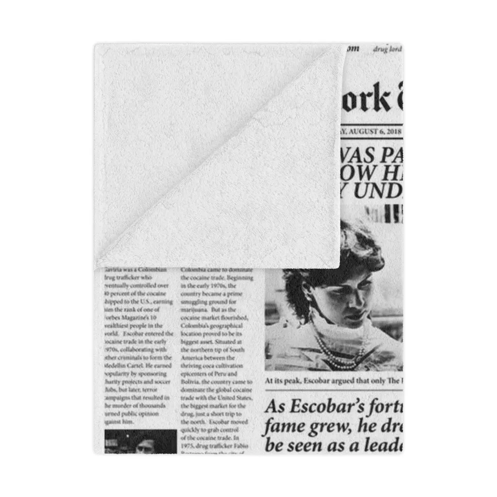 Pablo Escobar Newspaper Blanket - Image 2