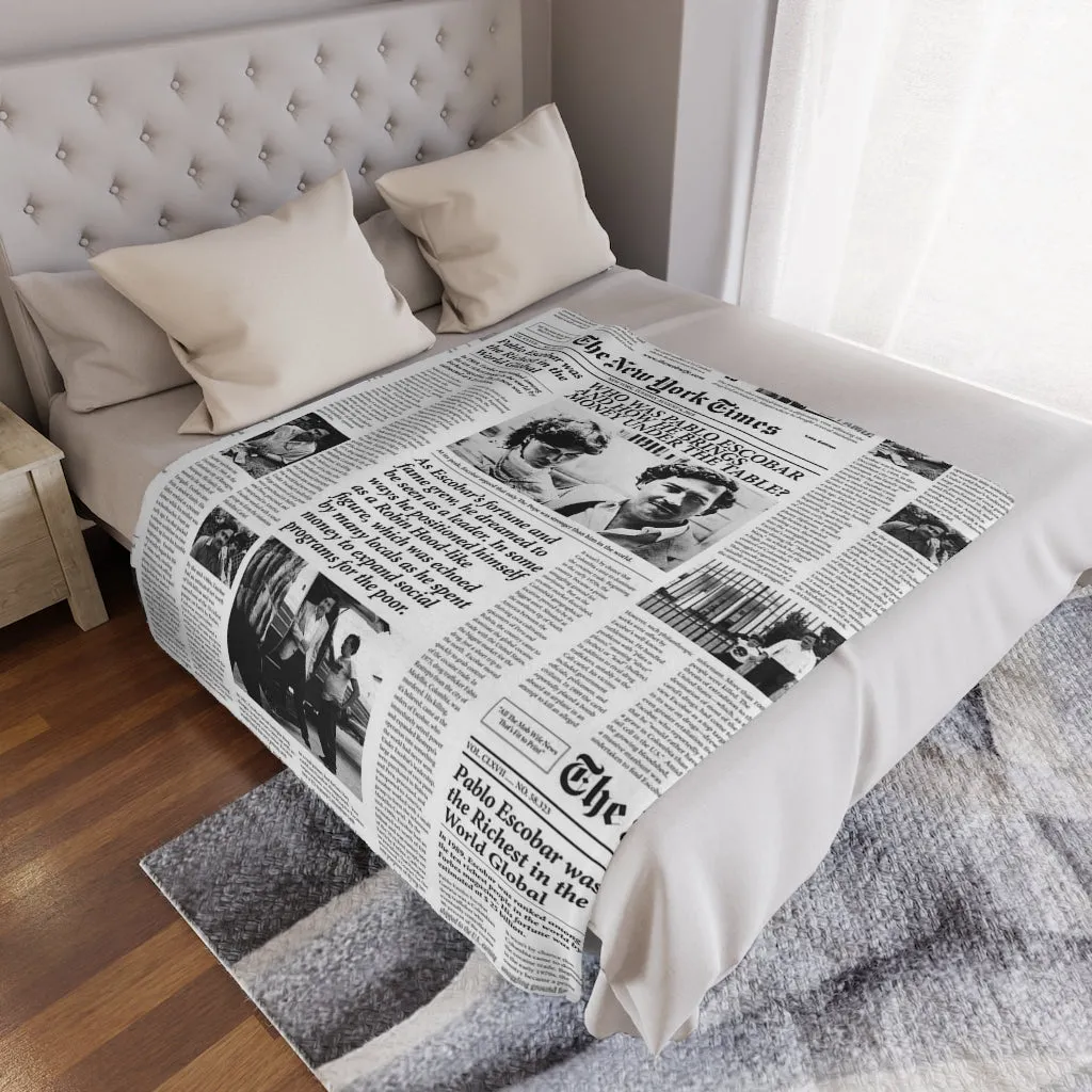Pablo Escobar Newspaper Blanket - Image 4