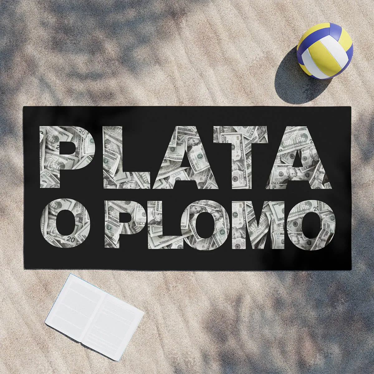 Plata o Plomo Don Pablo El Patron Money Beach Towel - Image 4