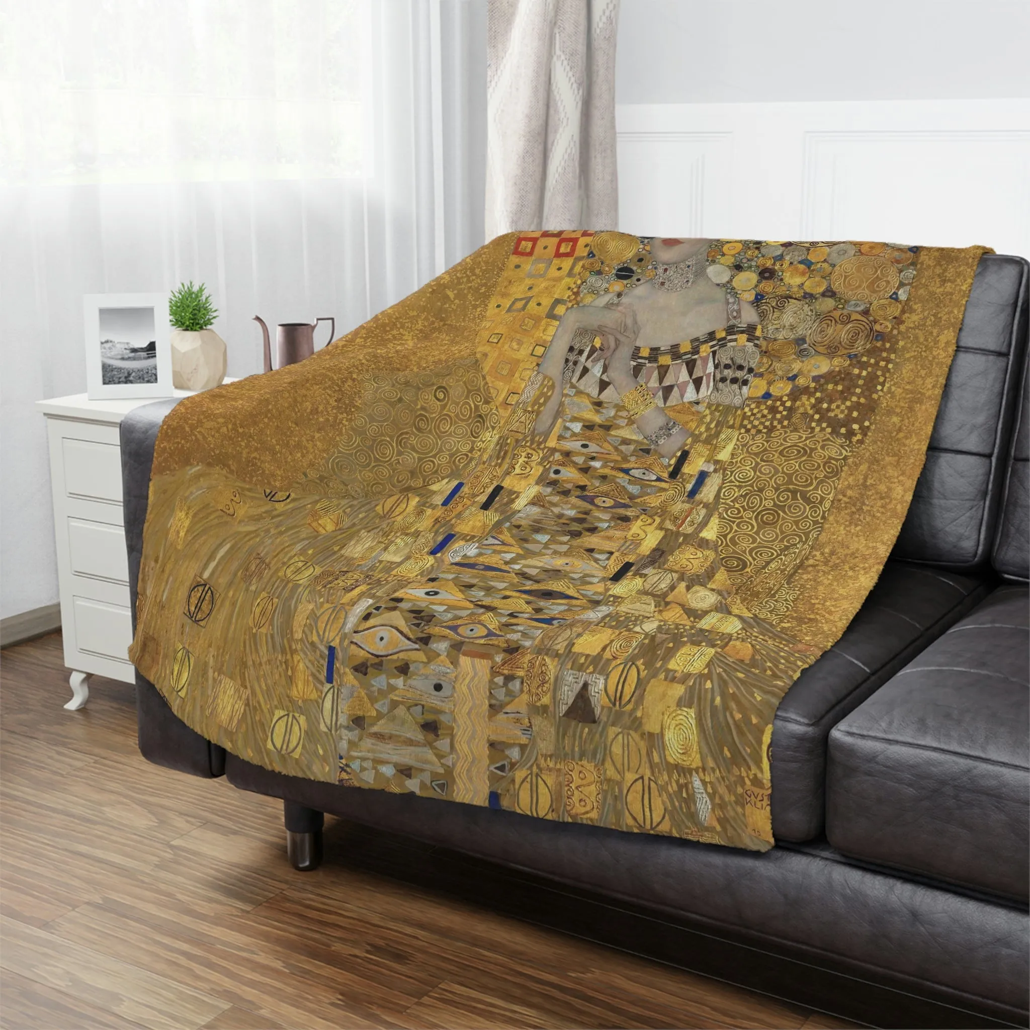 Portrait of Adele Bloch-Bauer I by Gustav Klimt Blanket - Image 11