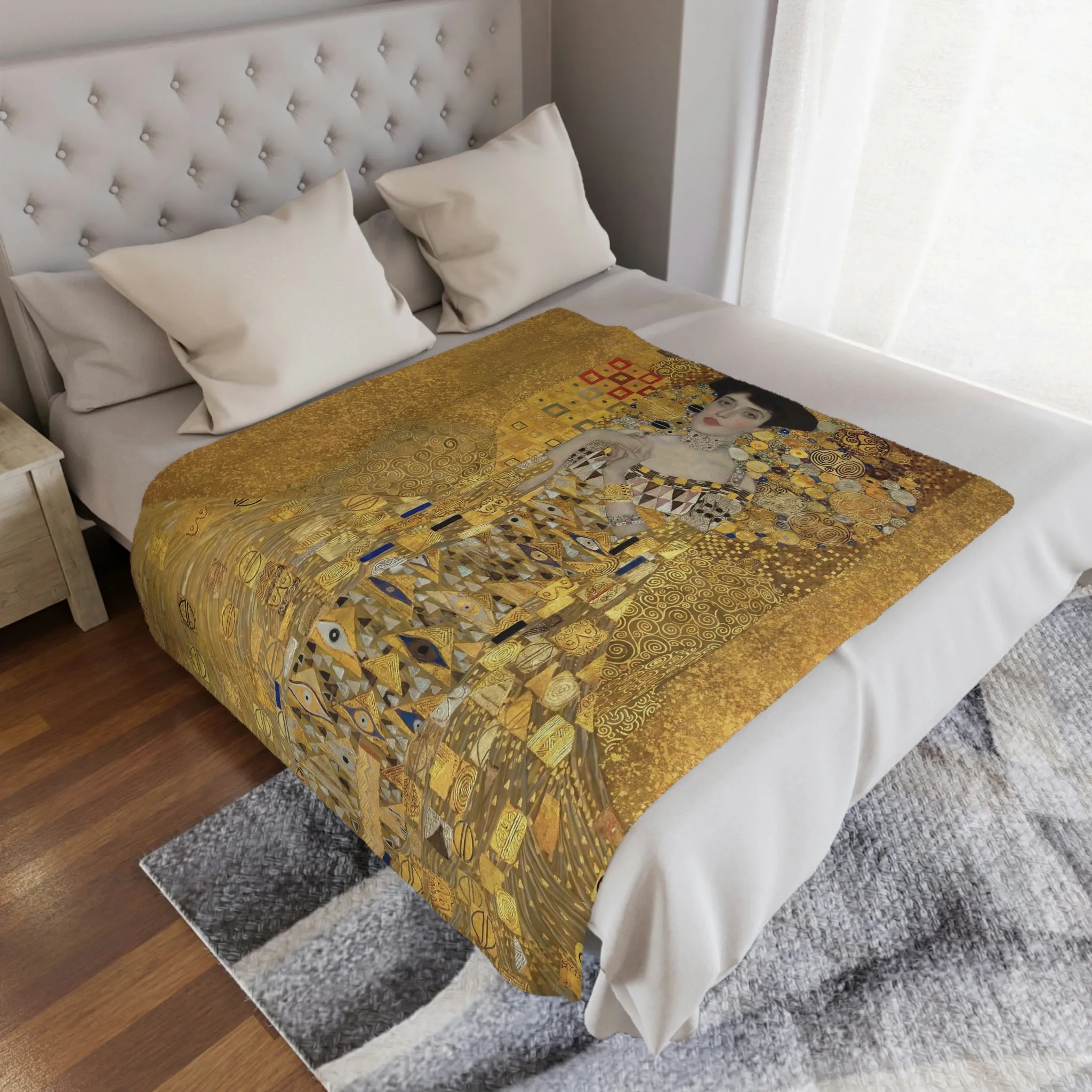 Portrait of Adele Bloch-Bauer I by Gustav Klimt Blanket - Image 12