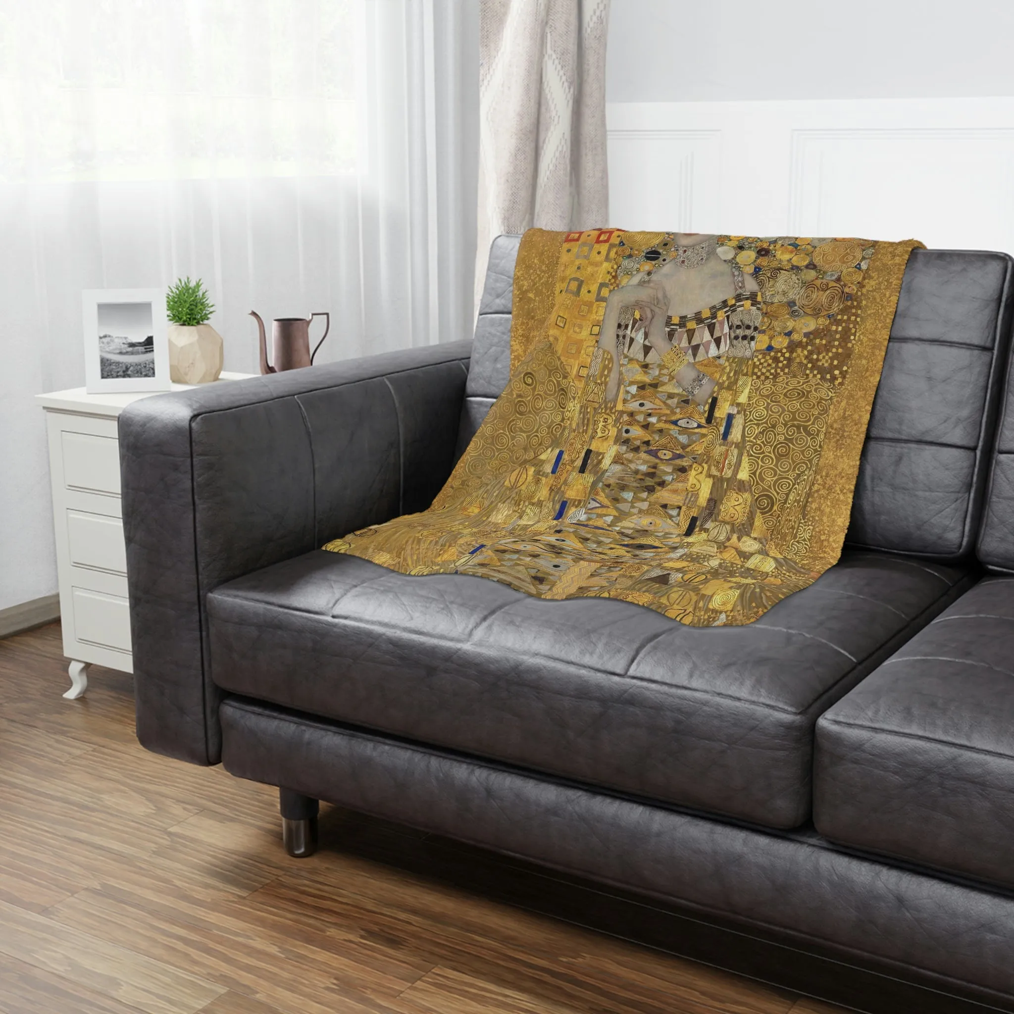 Portrait of Adele Bloch-Bauer I by Gustav Klimt Blanket - Image 3
