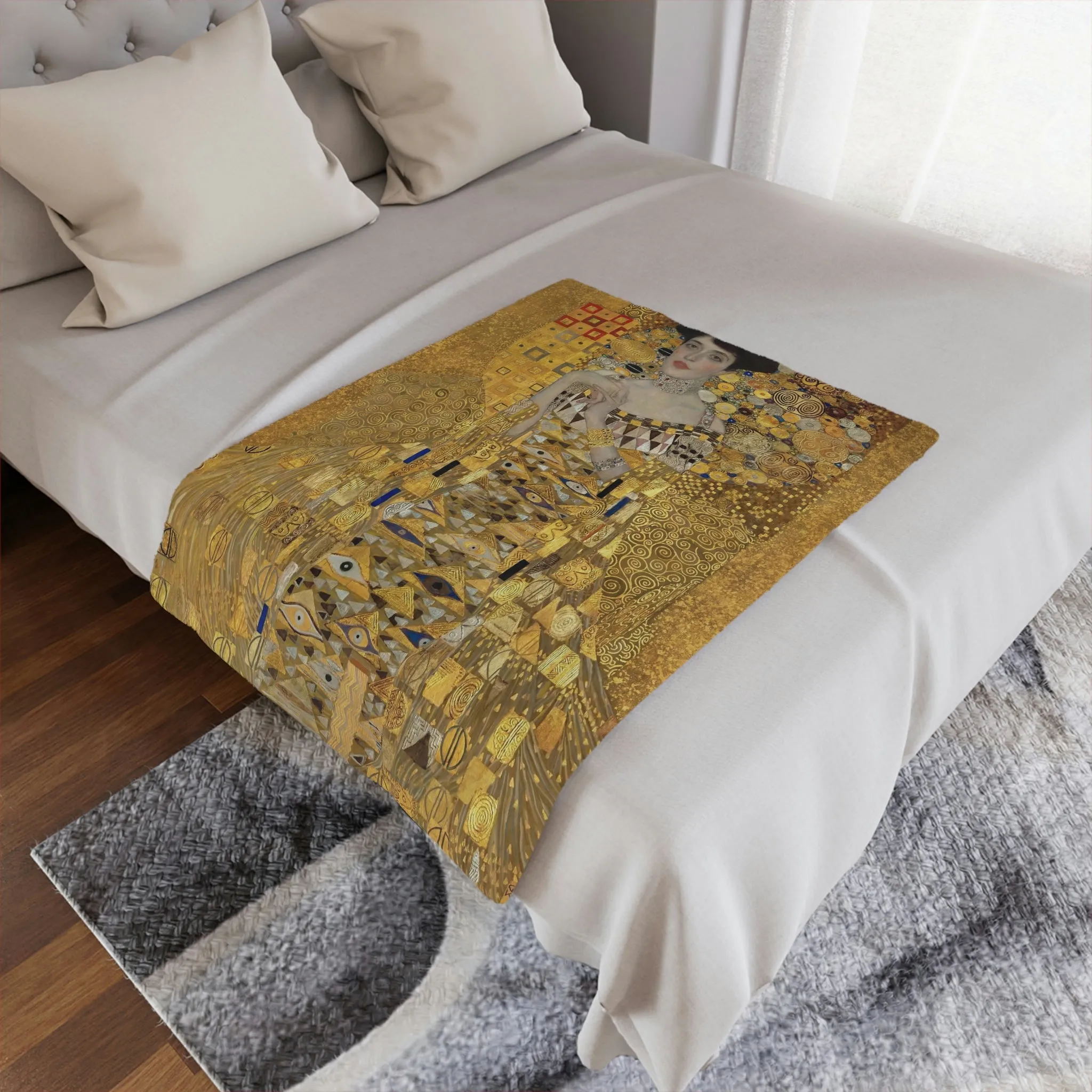 Portrait of Adele Bloch-Bauer I by Gustav Klimt Blanket - Image 4