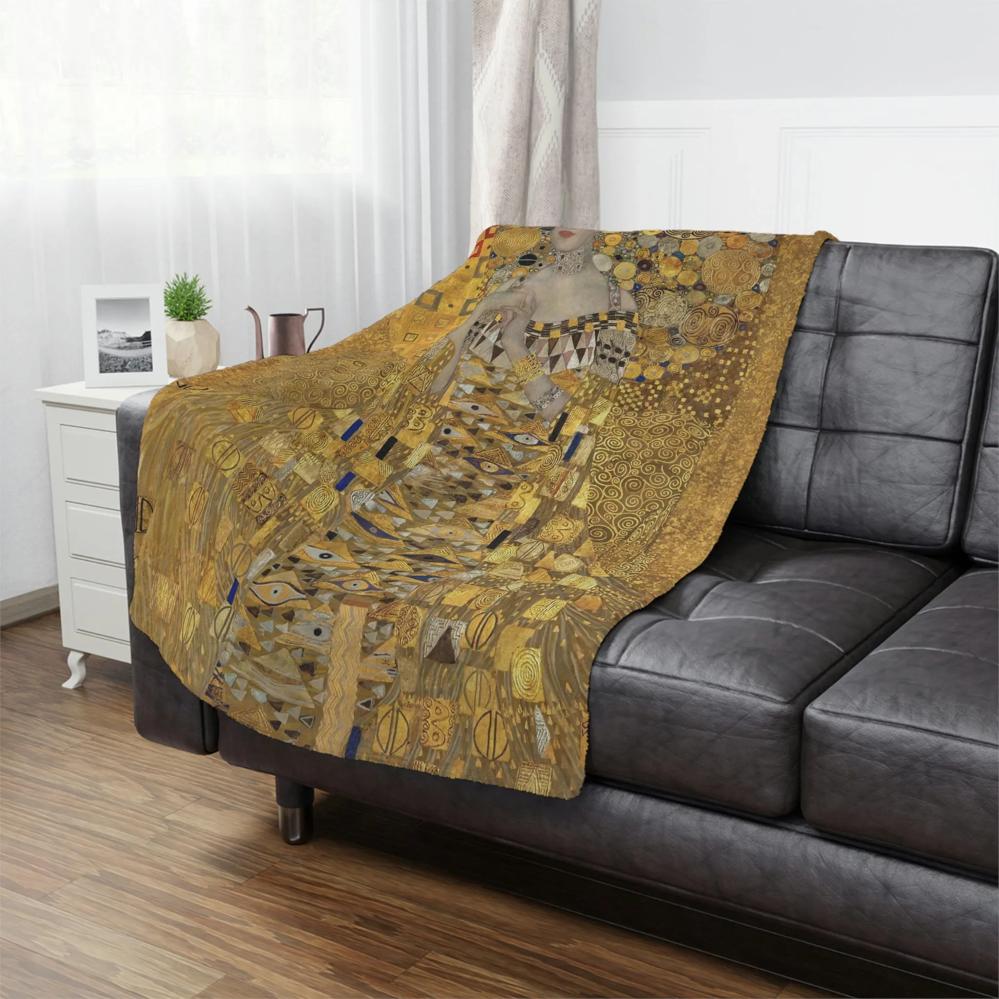 Portrait of Adele Bloch-Bauer I by Gustav Klimt Blanket - Image 7