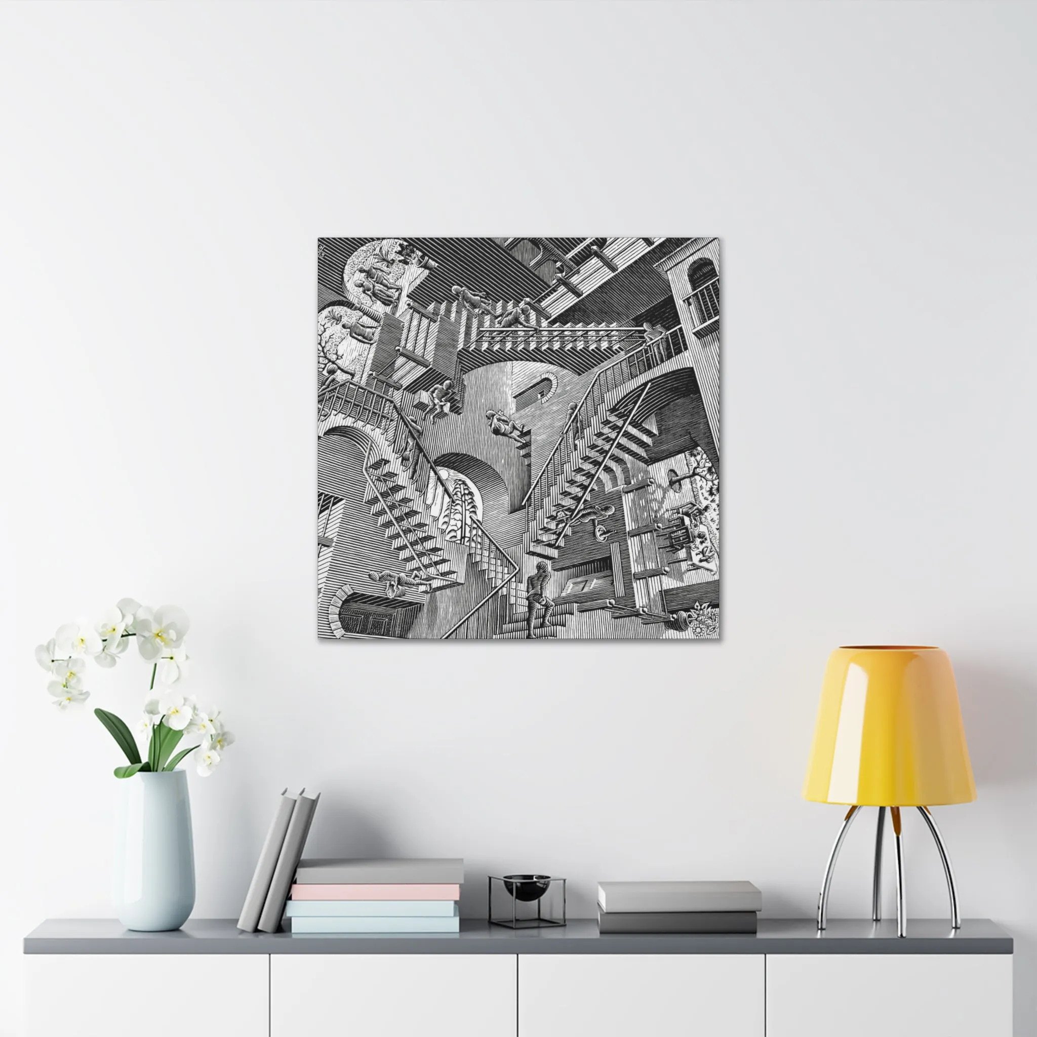 Relativity Optical illusion Geometric Gravity Canvas Gallery Wraps - Image 10