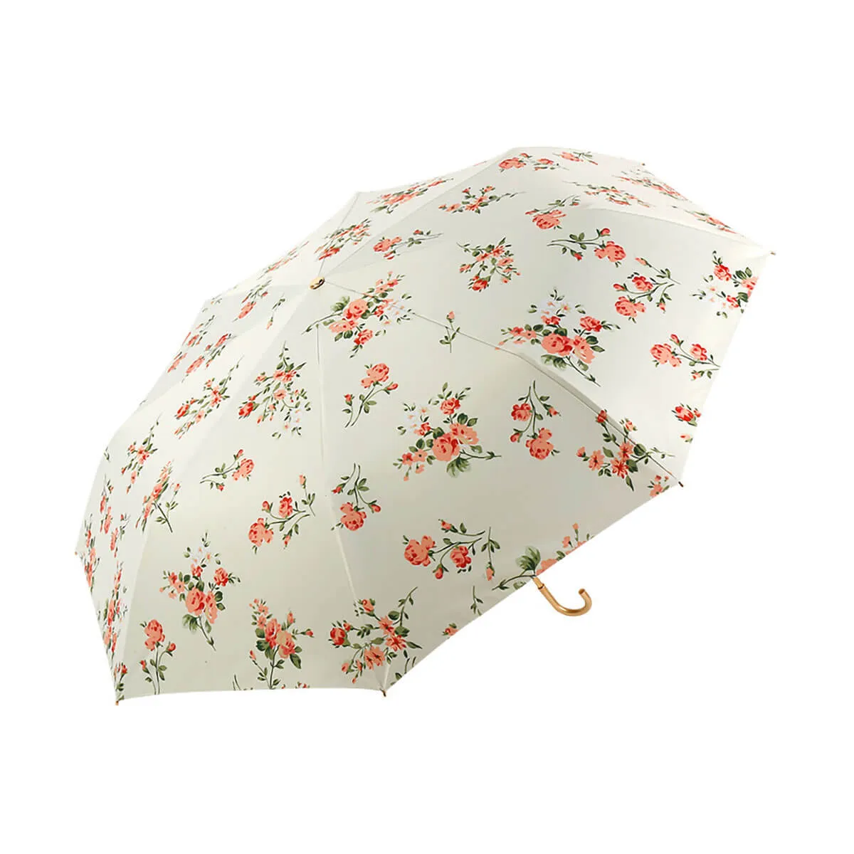 Retro Flower Umbrella – Ultra-Light 3-Fold Golden Hook - Image 17