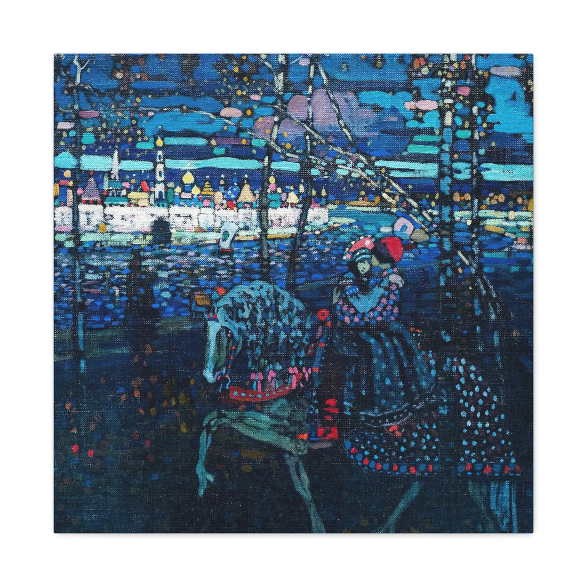 Riding Couple by Wassily Kandinsky Art Canvas Gallery Wraps - Image 13