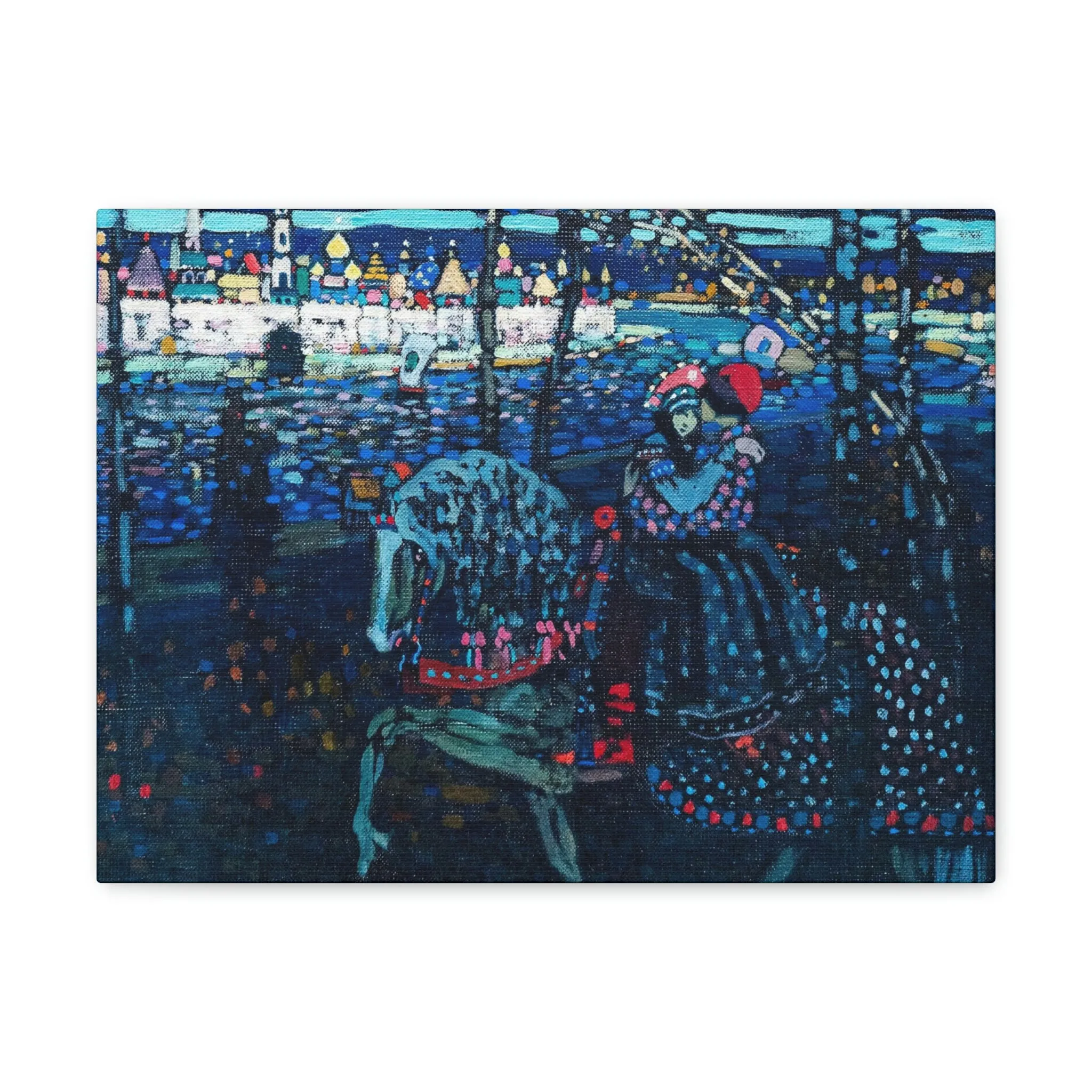 Riding Couple by Wassily Kandinsky Art Canvas Gallery Wraps - Image 2