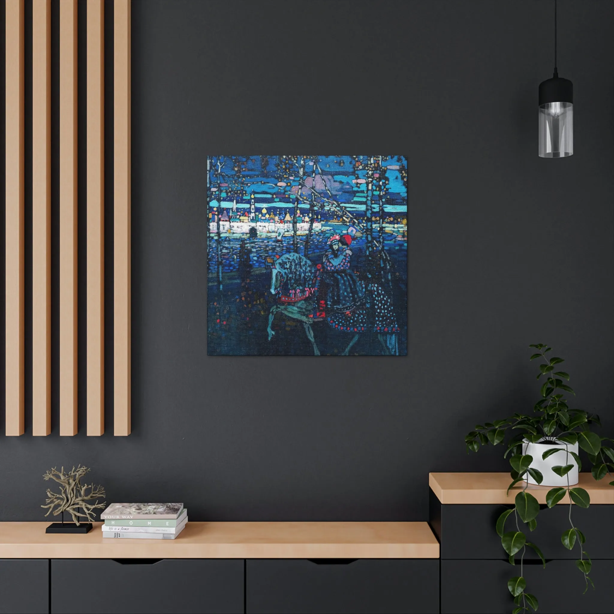 Riding Couple by Wassily Kandinsky Art Canvas Gallery Wraps - Image 20
