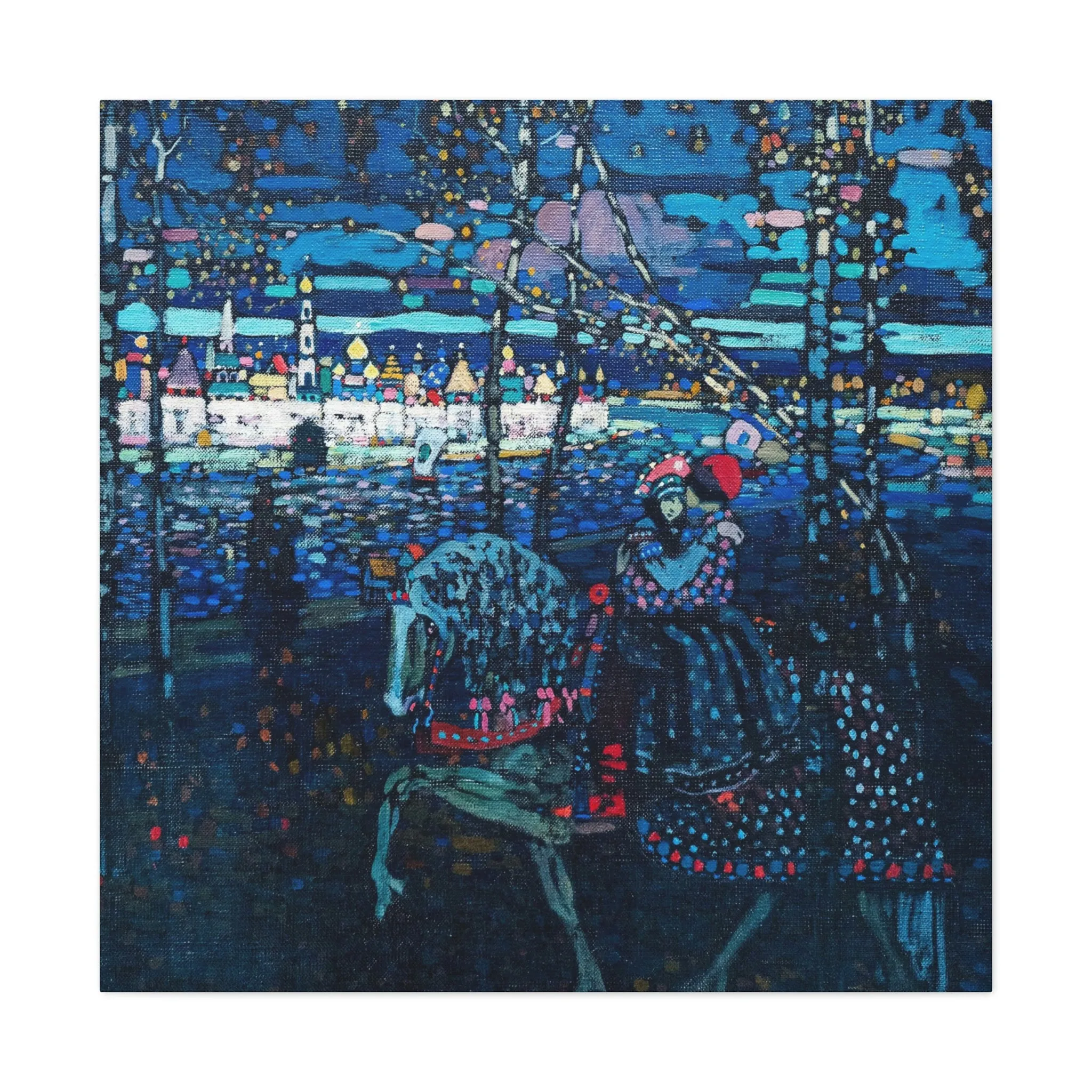Riding Couple by Wassily Kandinsky Art Canvas Gallery Wraps - Image 21