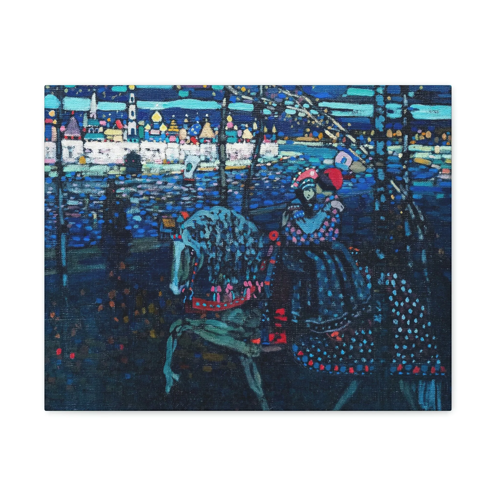 Riding Couple by Wassily Kandinsky Art Canvas Gallery Wraps - Image 25