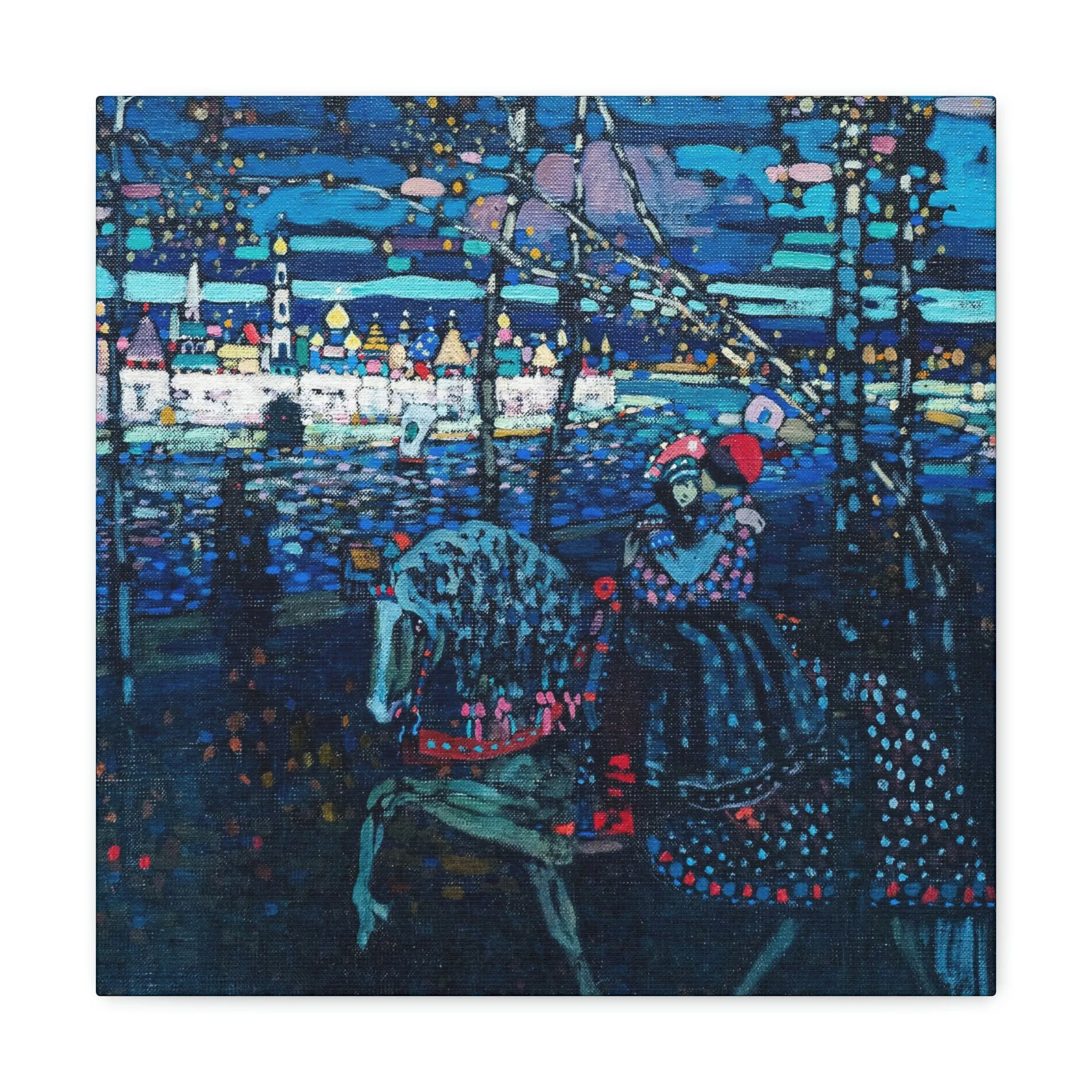 Riding Couple by Wassily Kandinsky Art Canvas Gallery Wraps - Image 29