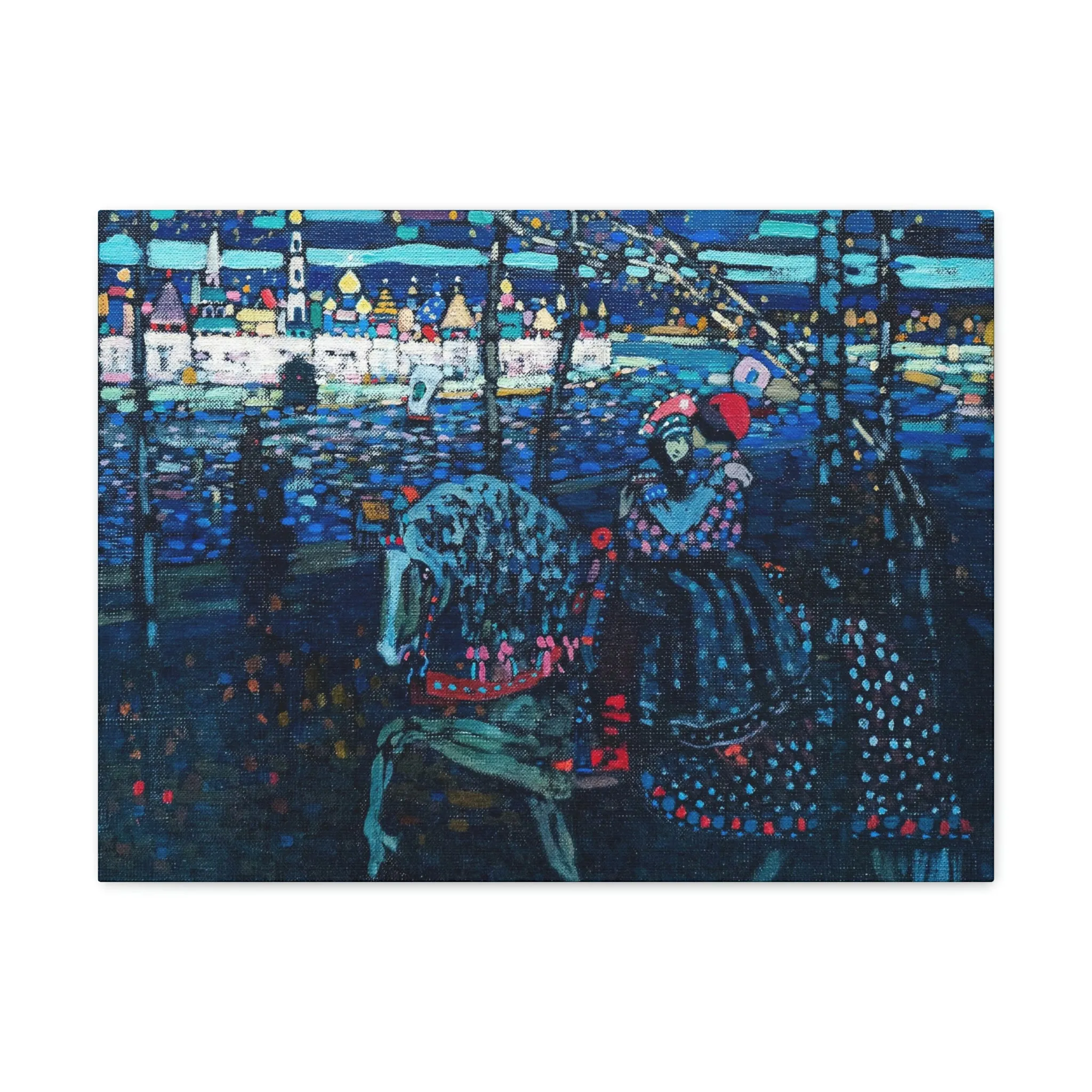 Riding Couple by Wassily Kandinsky Art Canvas Gallery Wraps - Image 33