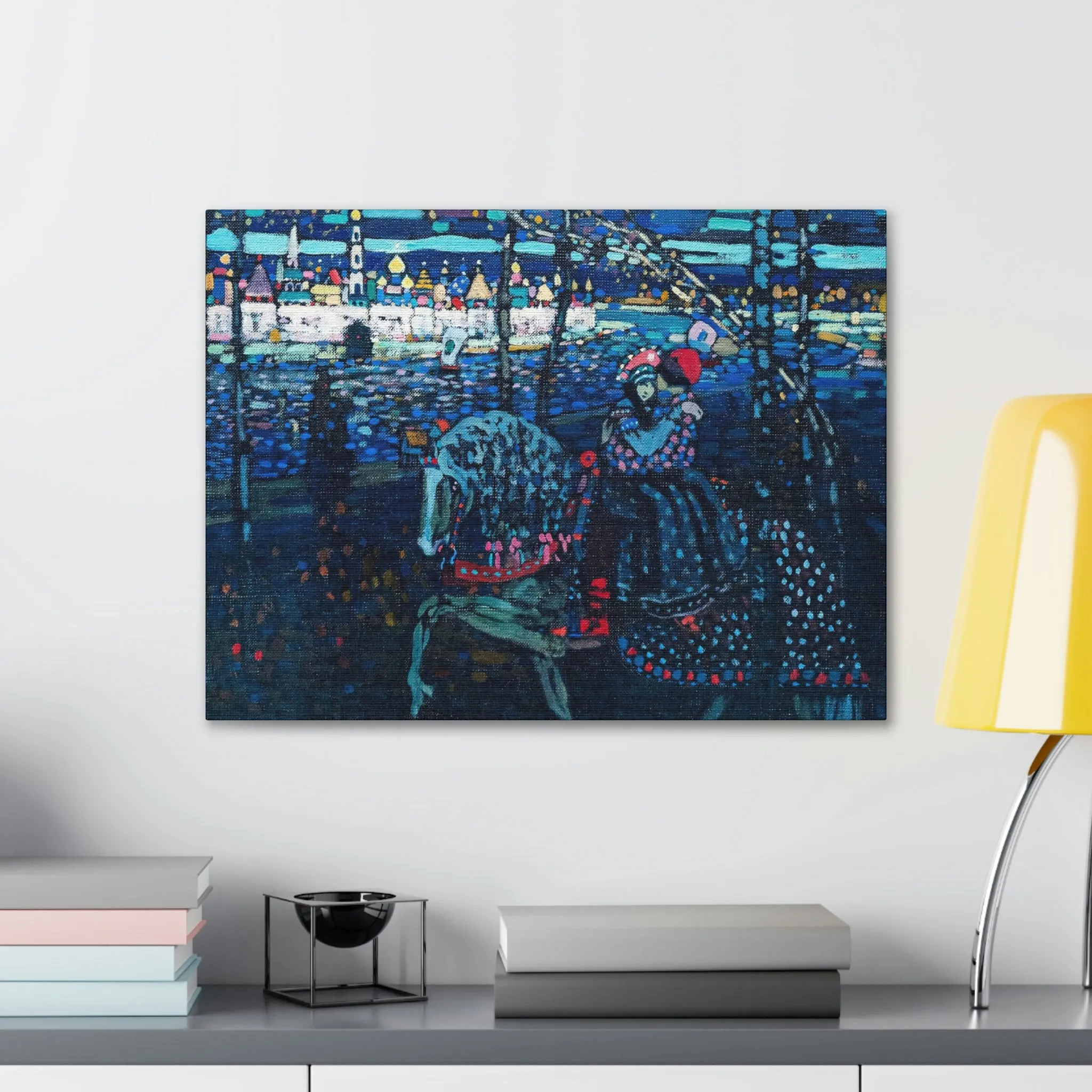 Riding Couple by Wassily Kandinsky Art Canvas Gallery Wraps - Image 35