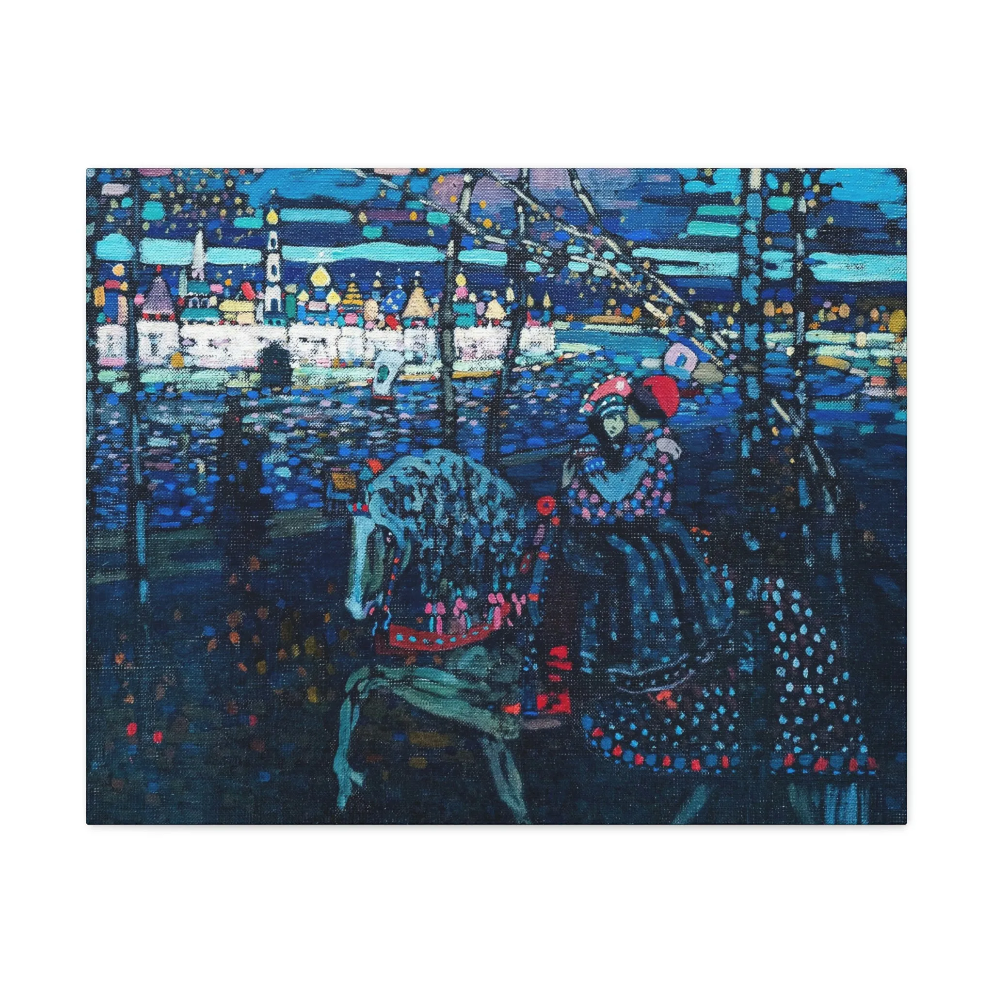 Riding Couple by Wassily Kandinsky Art Canvas Gallery Wraps - Image 37