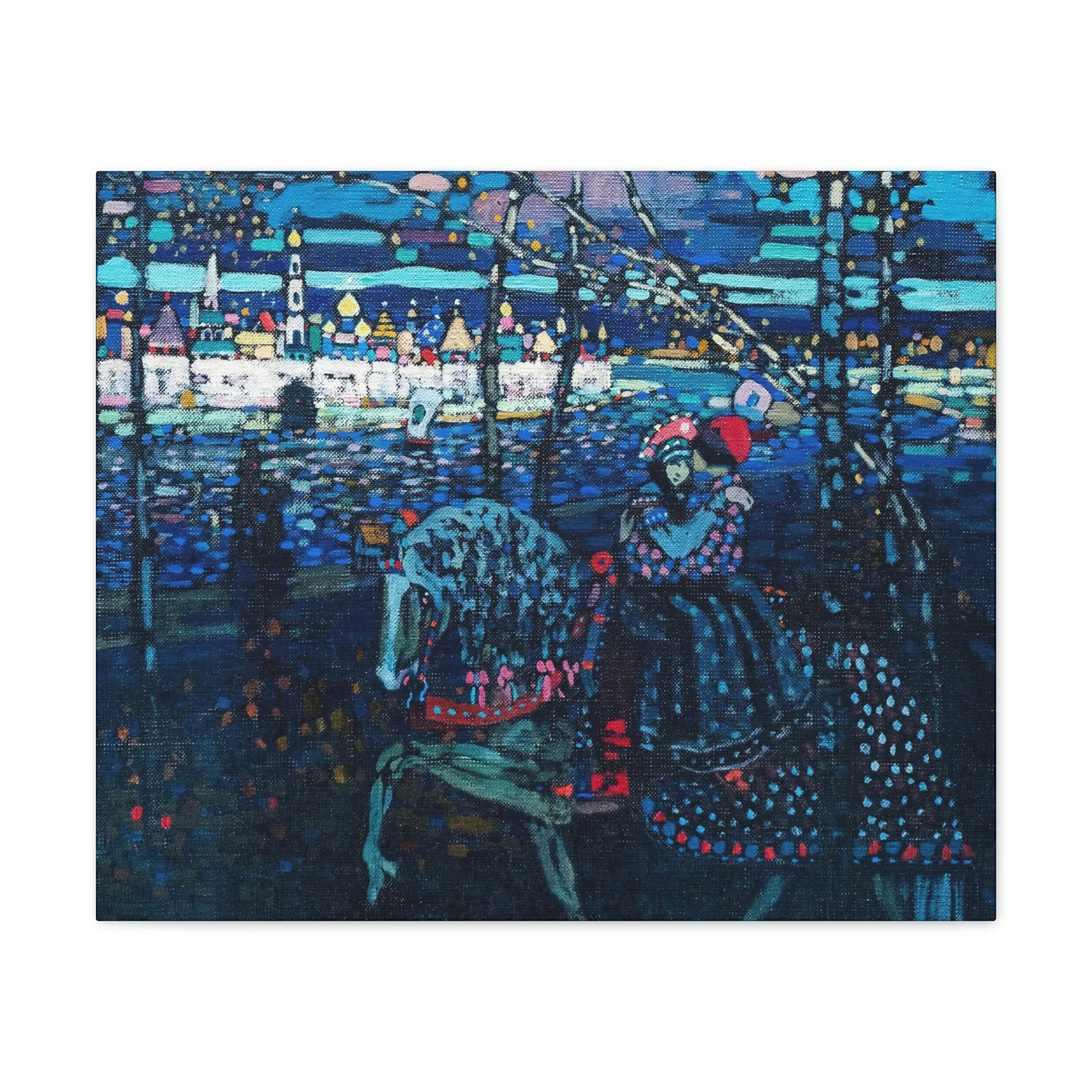 Riding Couple by Wassily Kandinsky Art Canvas Gallery Wraps - Image 41