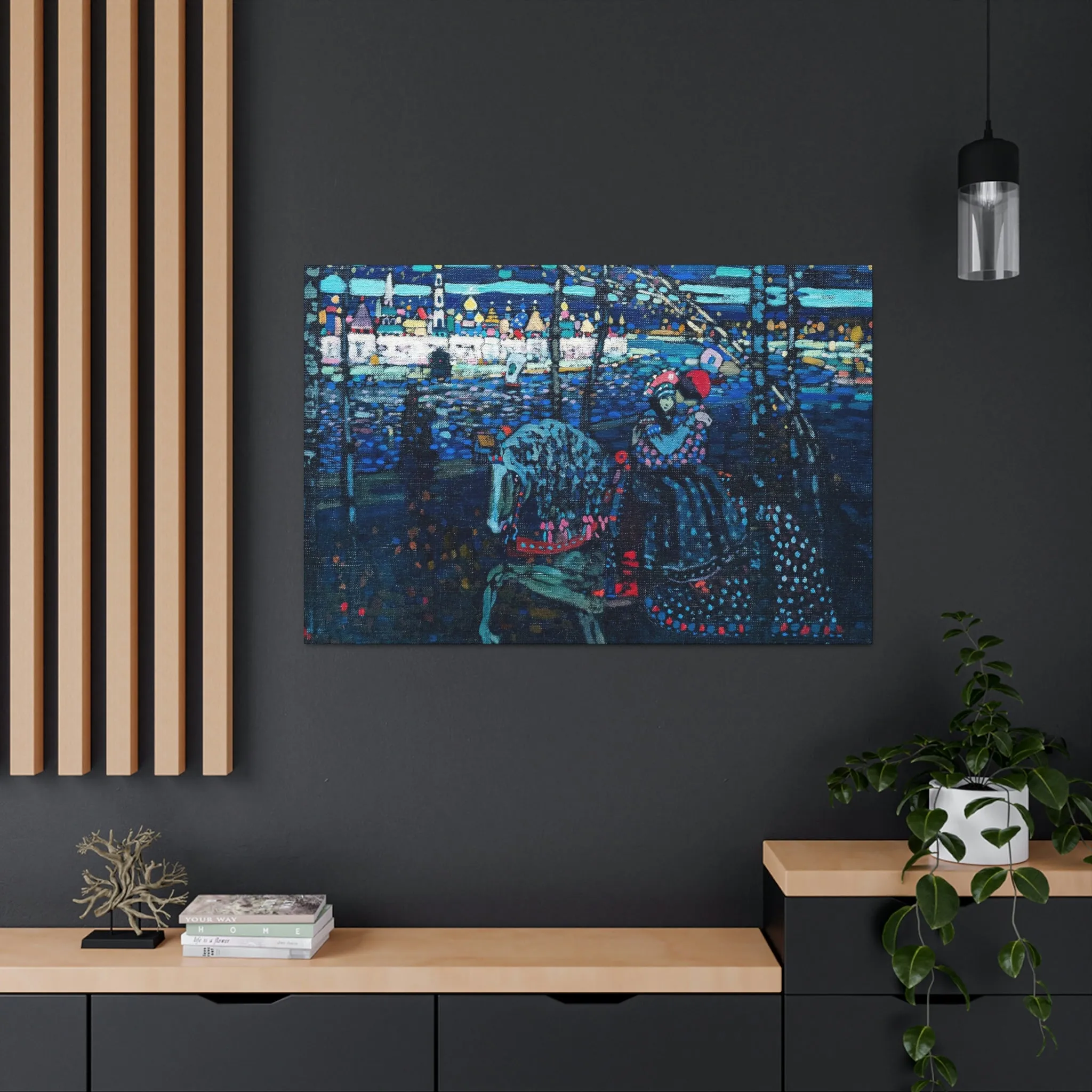 Riding Couple by Wassily Kandinsky Art Canvas Gallery Wraps - Image 8
