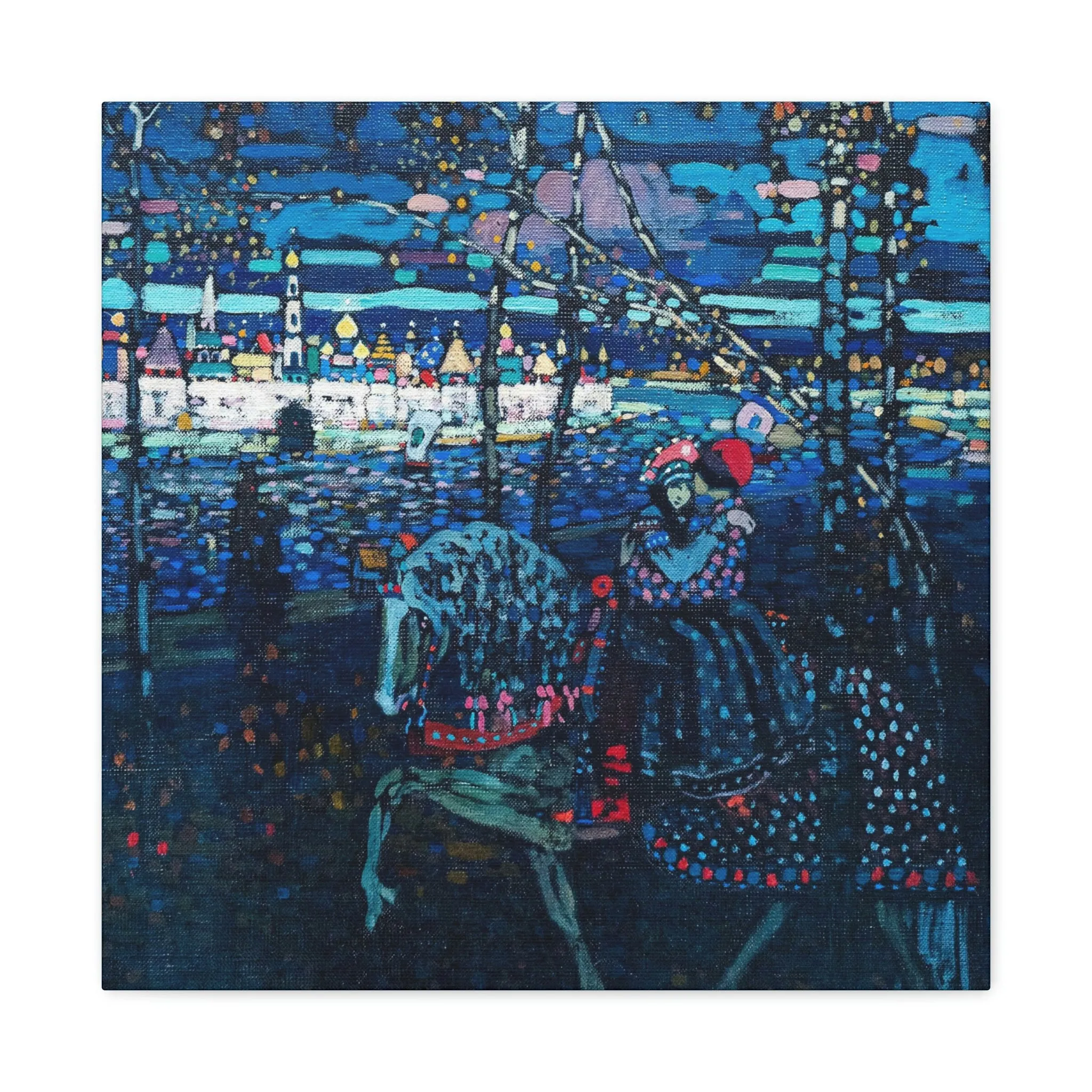 Riding Couple by Wassily Kandinsky Art Canvas Gallery Wraps - Image 9