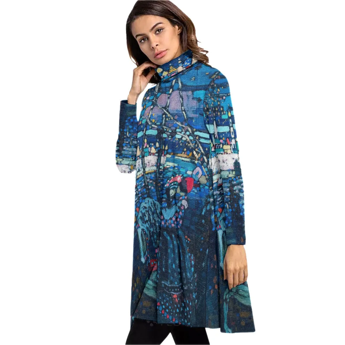 Riding Couple by Wassily Kandinsky Art Dress Long Sleeve - Image 3