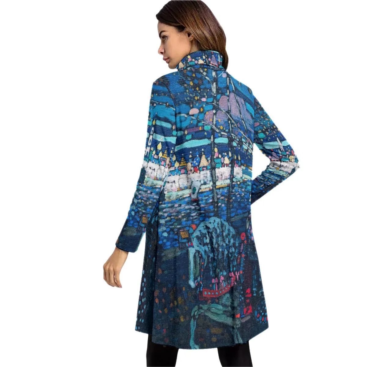 Riding Couple by Wassily Kandinsky Art Dress Long Sleeve - Image 4