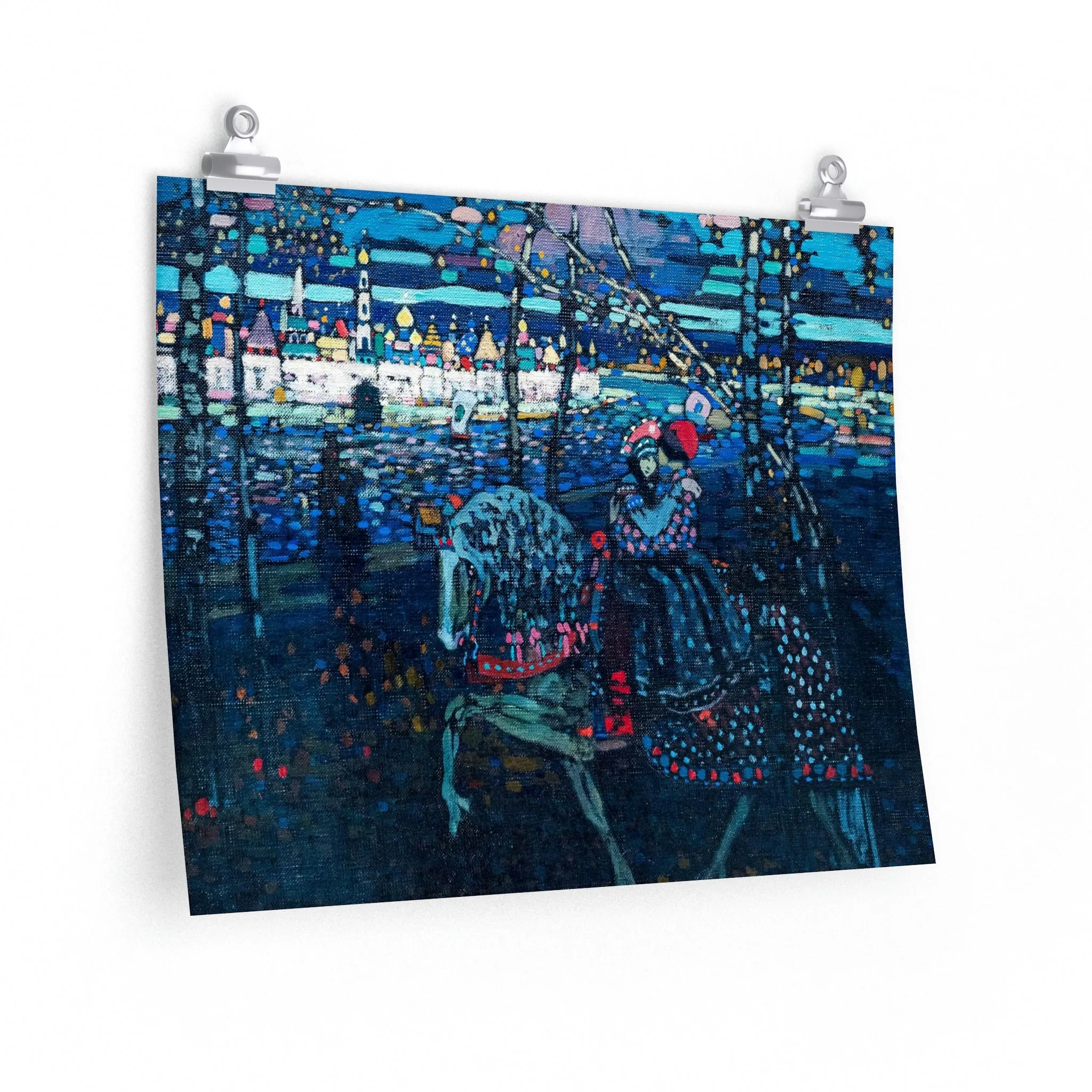 Riding Couple by Wassily Kandinsky Art Premium Posters