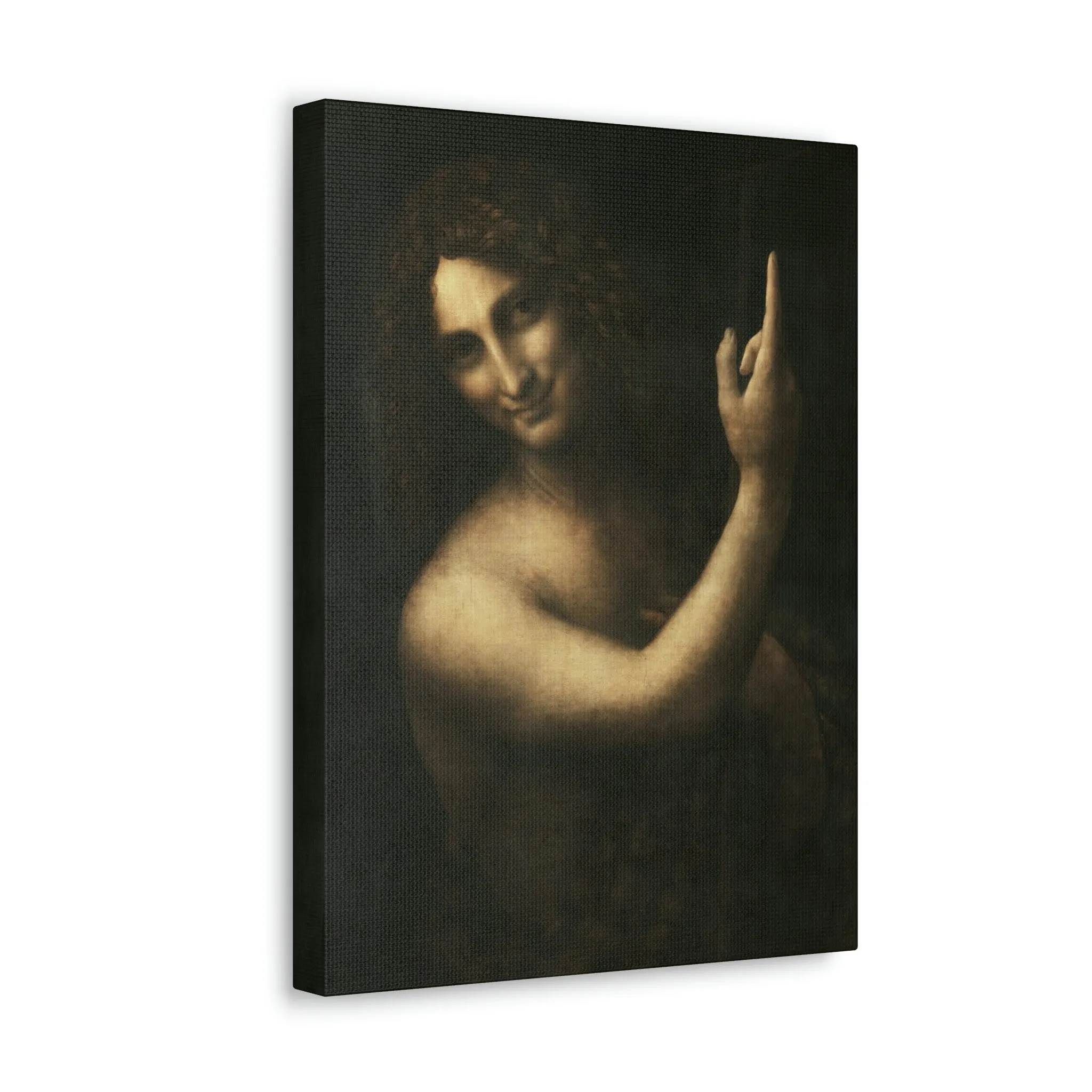 Saint John the Baptist Leonardo Da Vinci Canvas Gallery Wraps