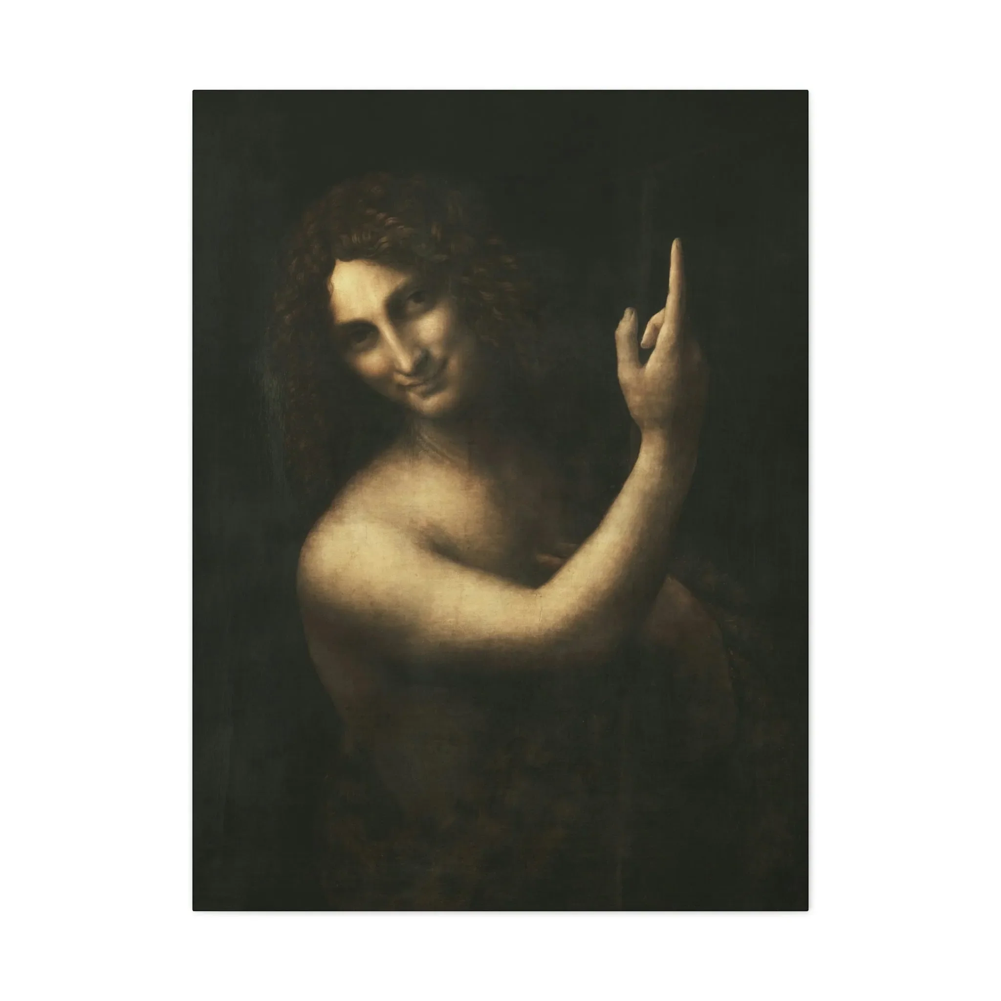 Saint John the Baptist Leonardo Da Vinci Canvas Gallery Wraps - Image 13