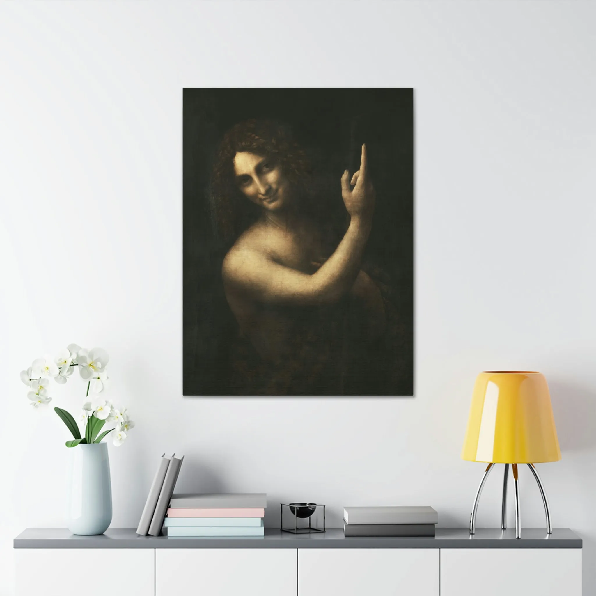 Saint John the Baptist Leonardo Da Vinci Canvas Gallery Wraps - Image 15