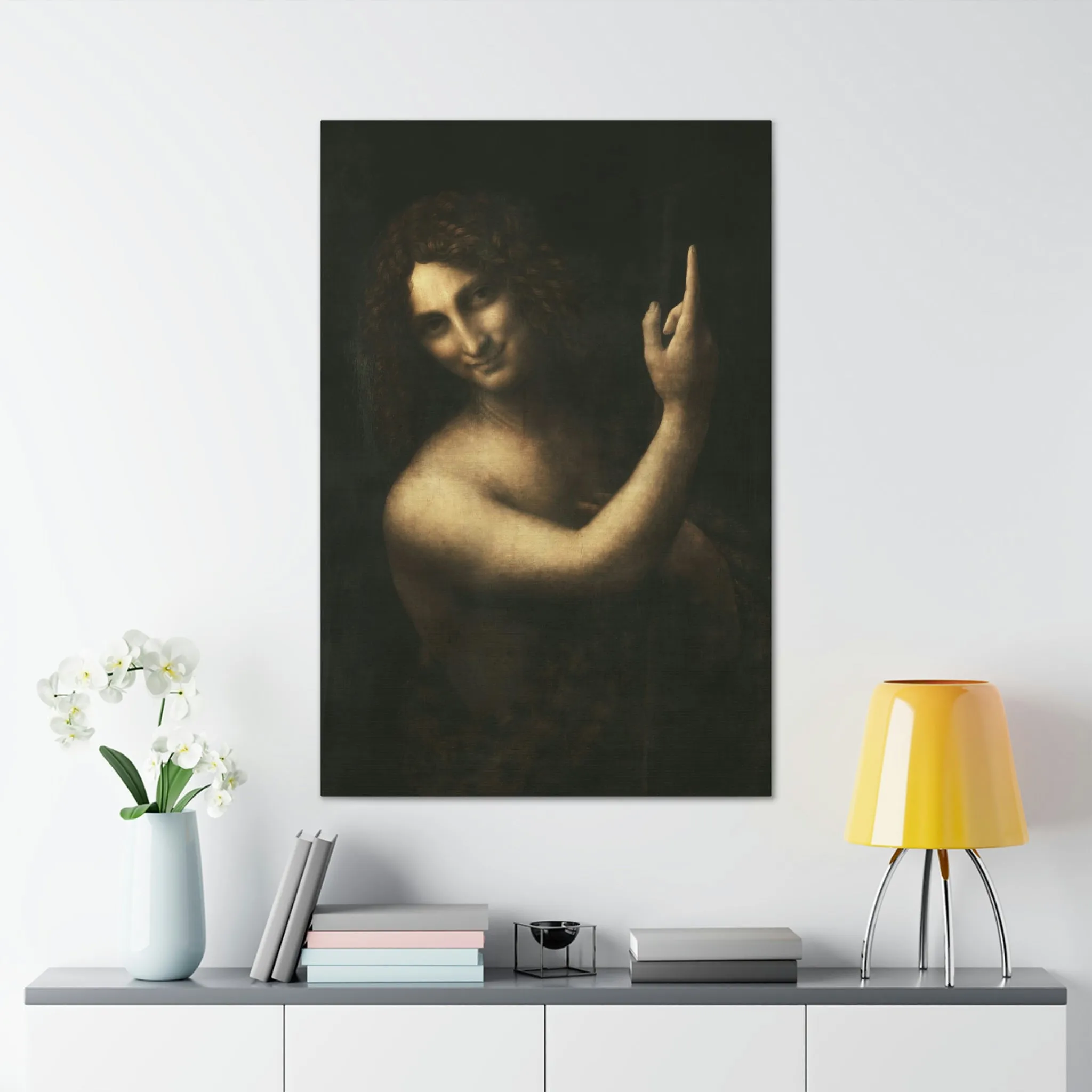 Saint John the Baptist Leonardo Da Vinci Canvas Gallery Wraps - Image 19
