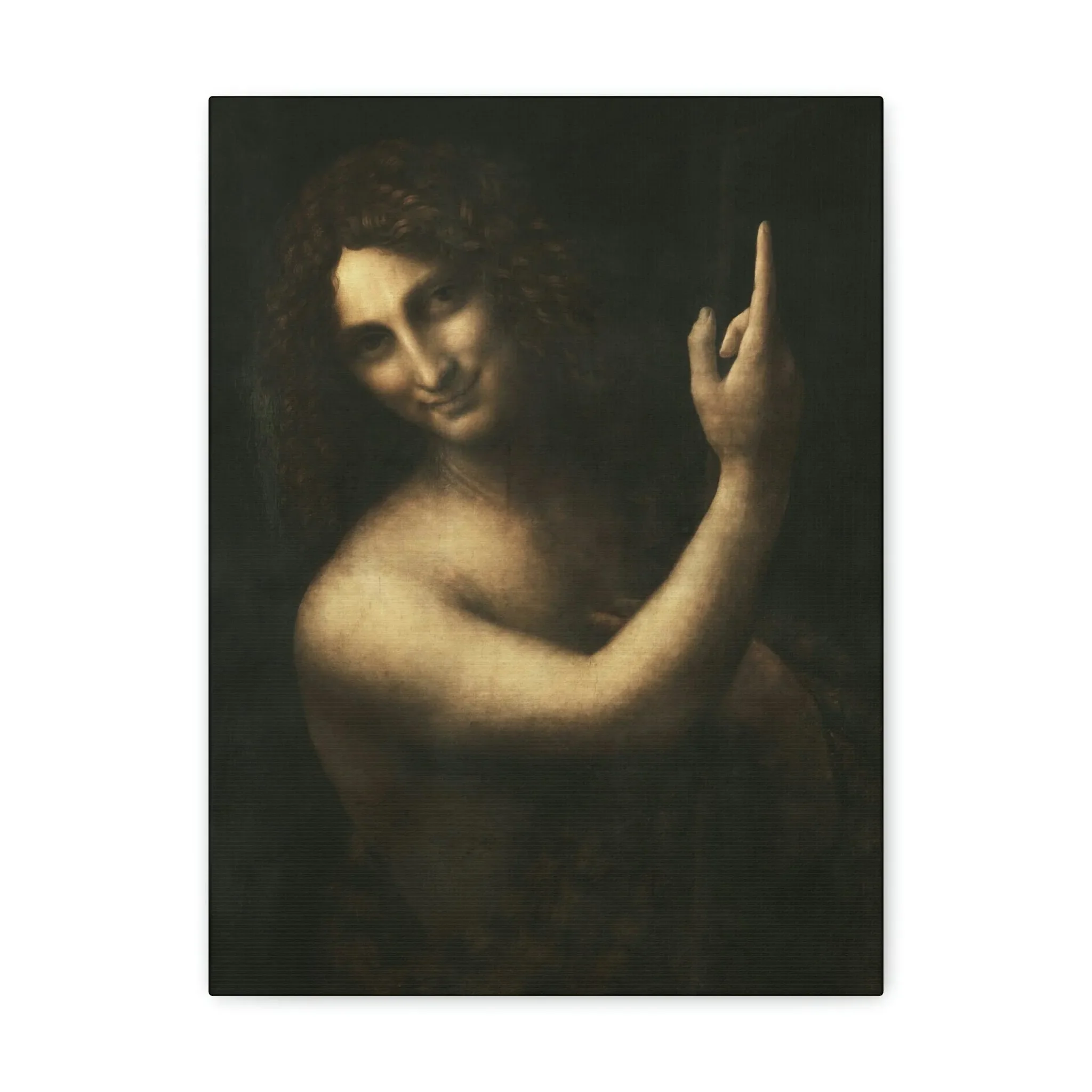 Saint John the Baptist Leonardo Da Vinci Canvas Gallery Wraps - Image 2