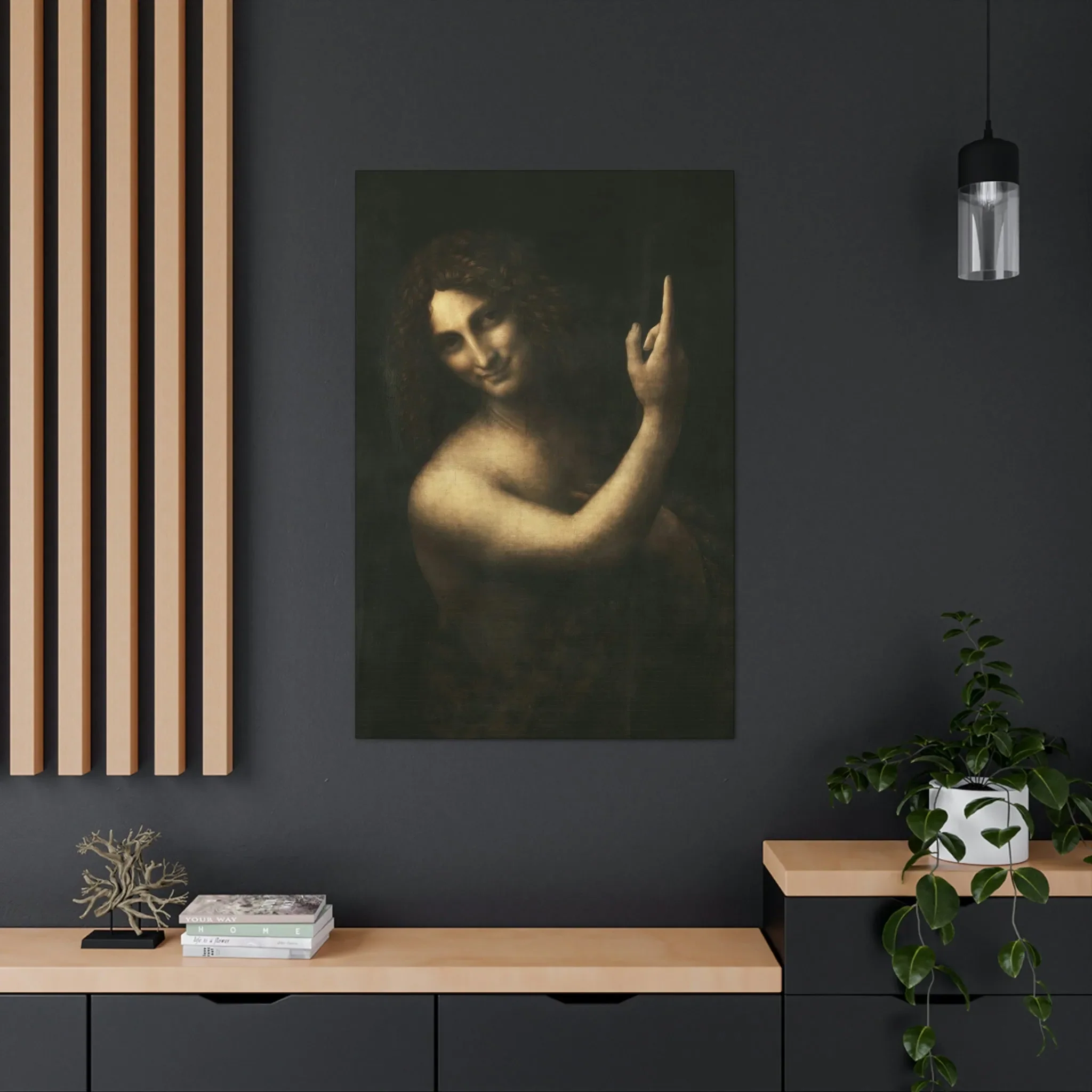 Saint John the Baptist Leonardo Da Vinci Canvas Gallery Wraps - Image 20