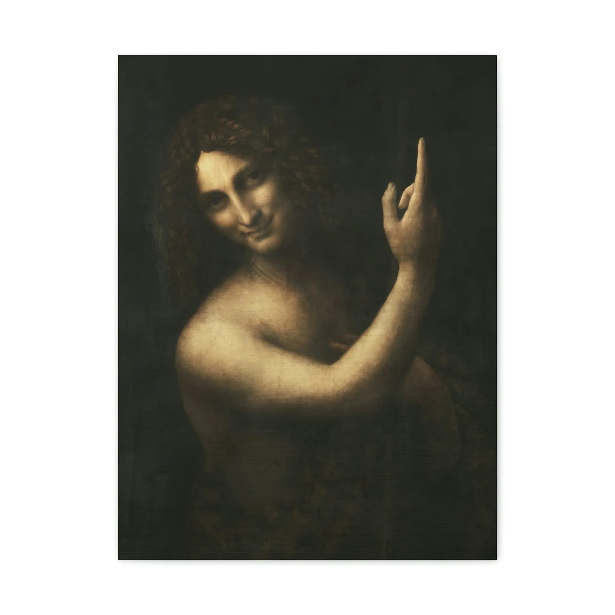 Saint John the Baptist Leonardo Da Vinci Canvas Gallery Wraps - Image 21