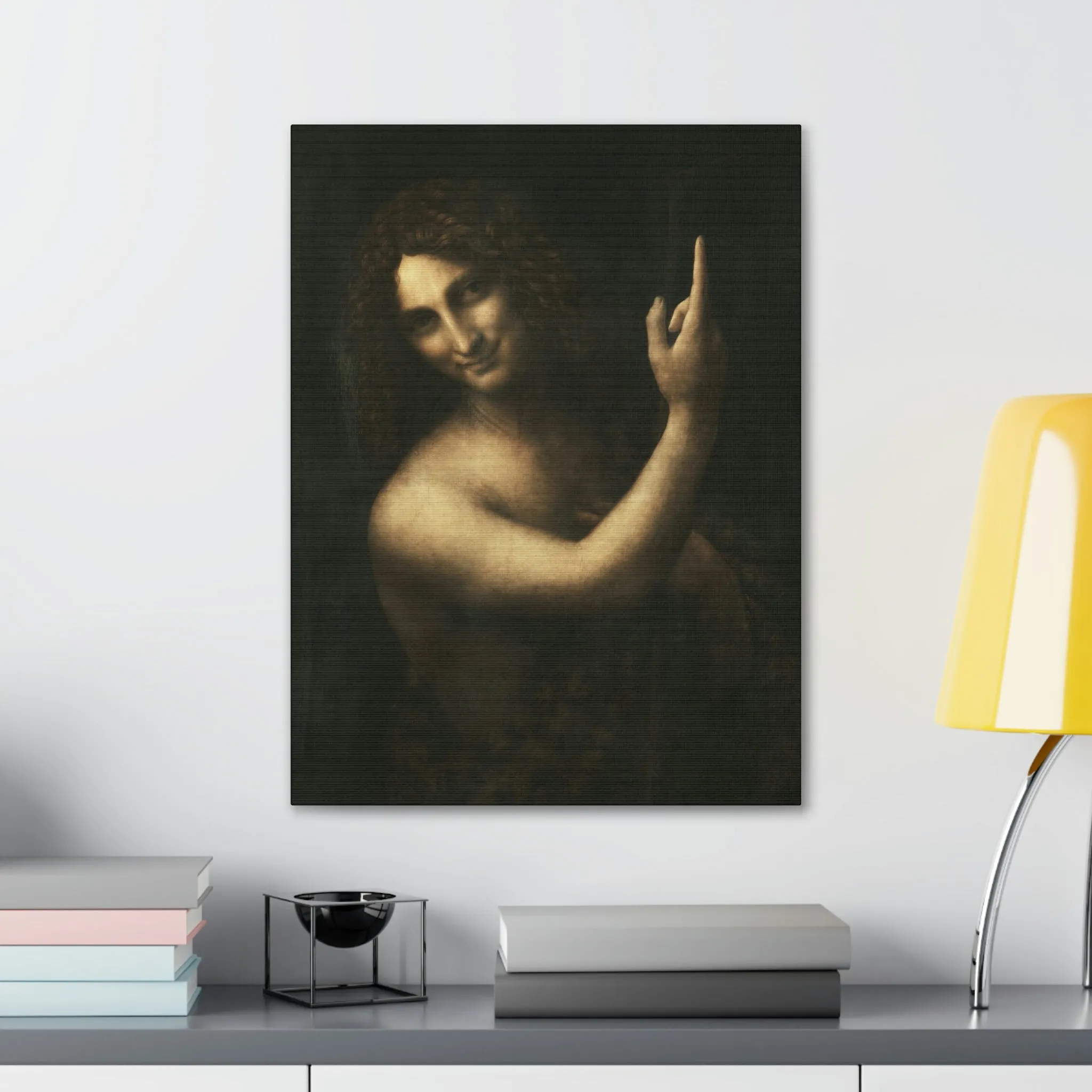 Saint John the Baptist Leonardo Da Vinci Canvas Gallery Wraps - Image 23