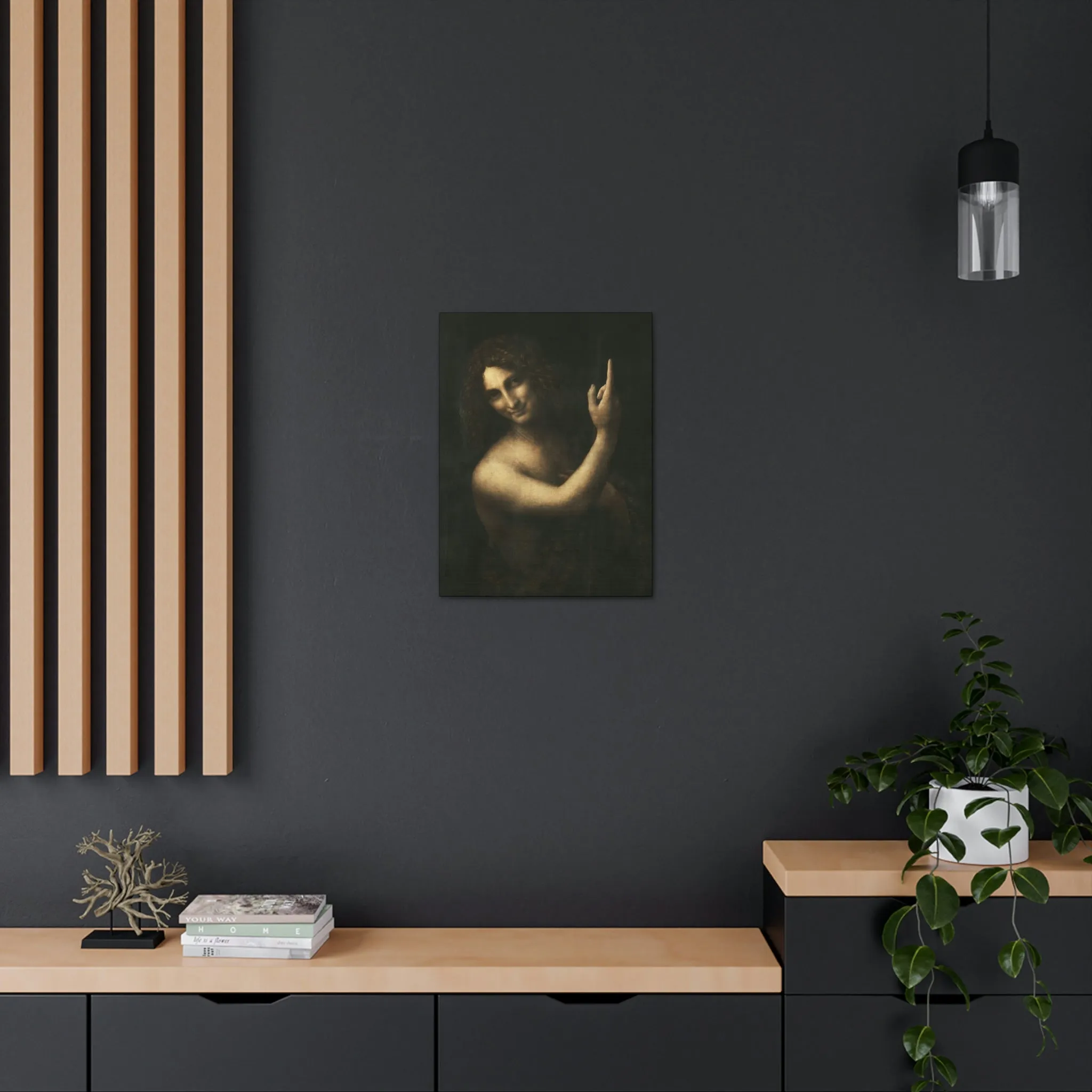 Saint John the Baptist Leonardo Da Vinci Canvas Gallery Wraps - Image 24