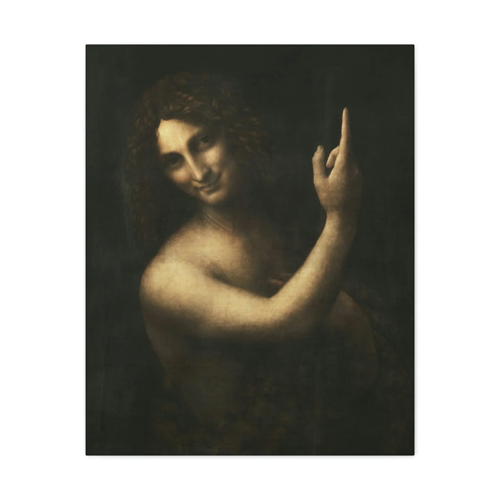 Saint John the Baptist Leonardo Da Vinci Canvas Gallery Wraps - Image 25