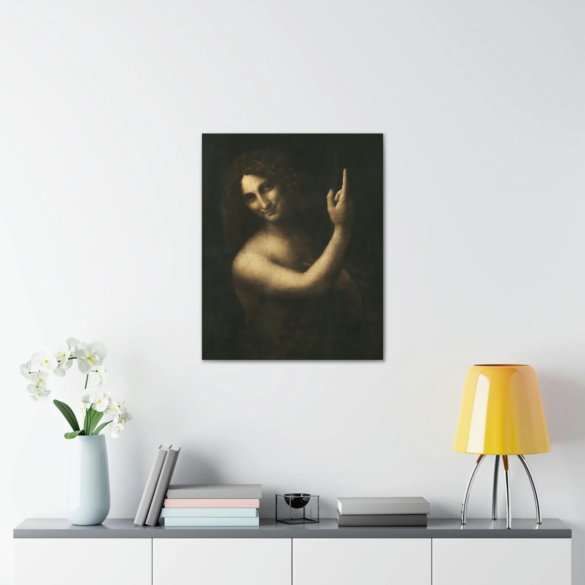 Saint John the Baptist Leonardo Da Vinci Canvas Gallery Wraps - Image 27