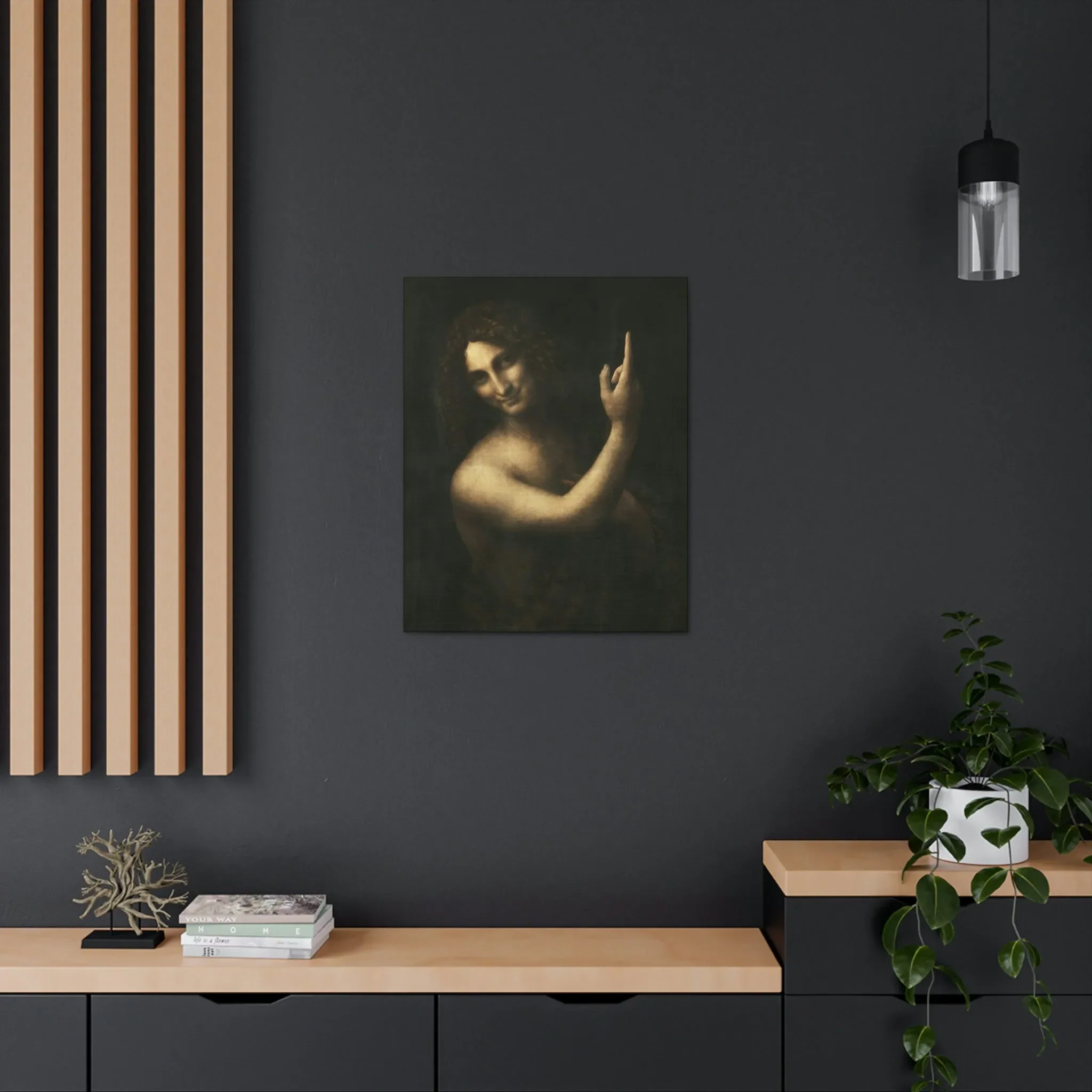 Saint John the Baptist Leonardo Da Vinci Canvas Gallery Wraps - Image 28
