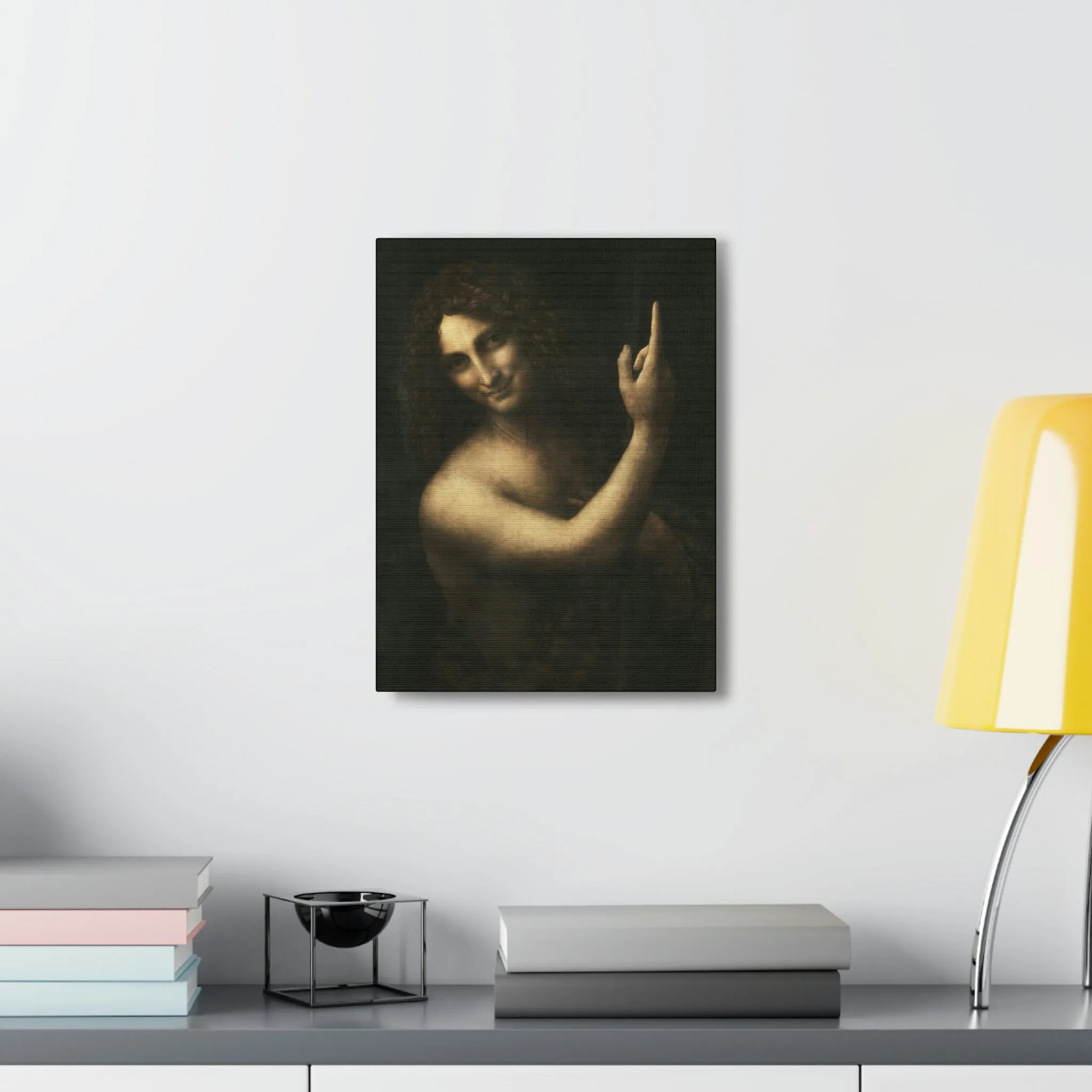 Saint John the Baptist Leonardo Da Vinci Canvas Gallery Wraps - Image 3