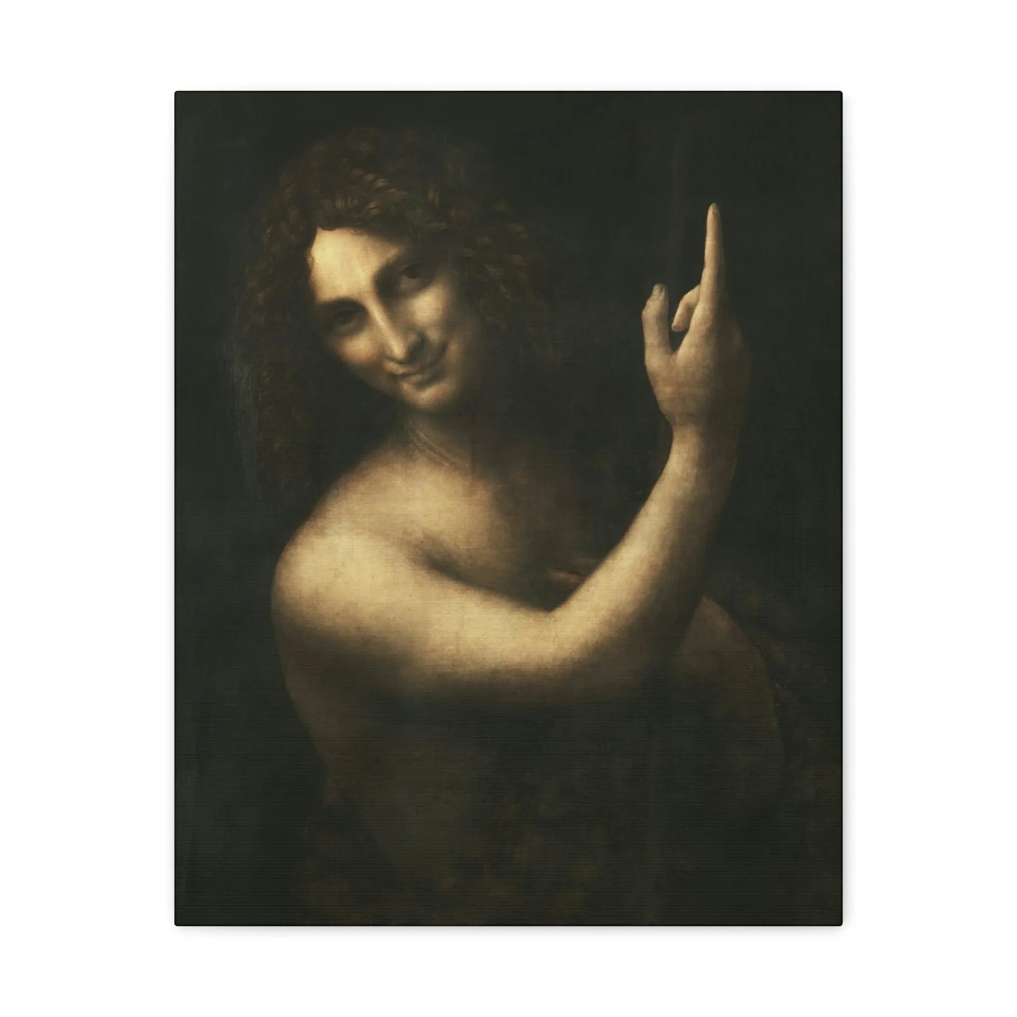 Saint John the Baptist Leonardo Da Vinci Canvas Gallery Wraps - Image 5