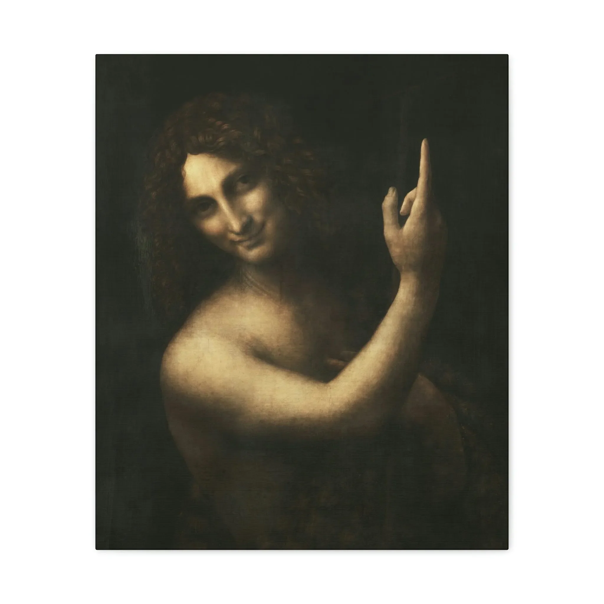 Saint John the Baptist Leonardo Da Vinci Canvas Gallery Wraps - Image 9