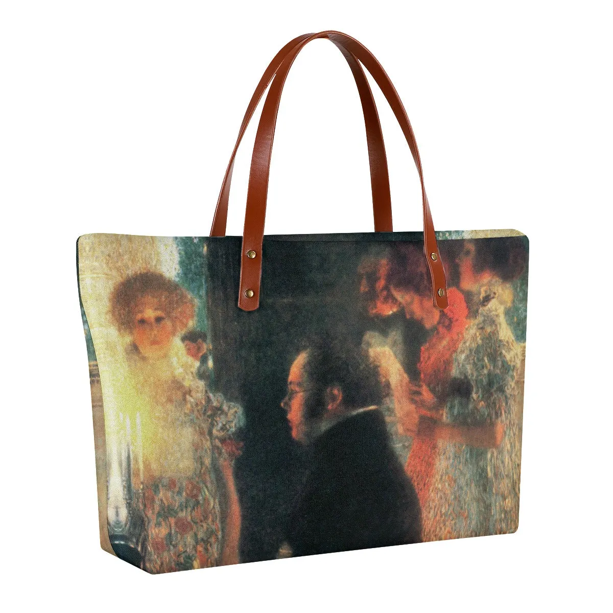 Schubert at the Piano II by Gustav Klimt Waterproof Tote Bag - Image 2