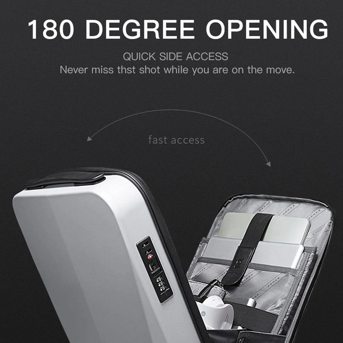 Shell Design Anti-thief TSA Lock Waterproof Business Backpack - Image 9