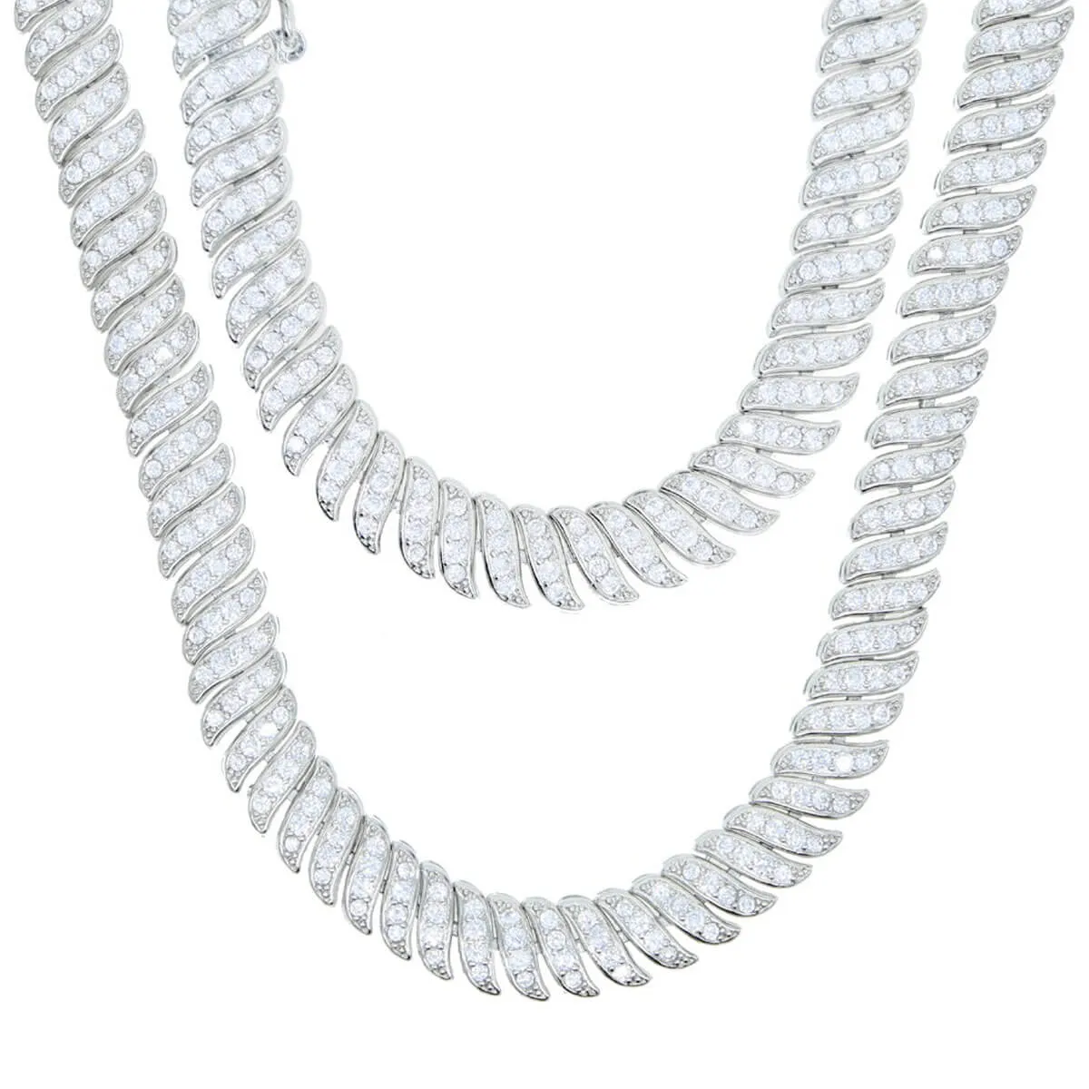 Shiny Choker Figaro Chain Stylish Bling Necklace - Image 11